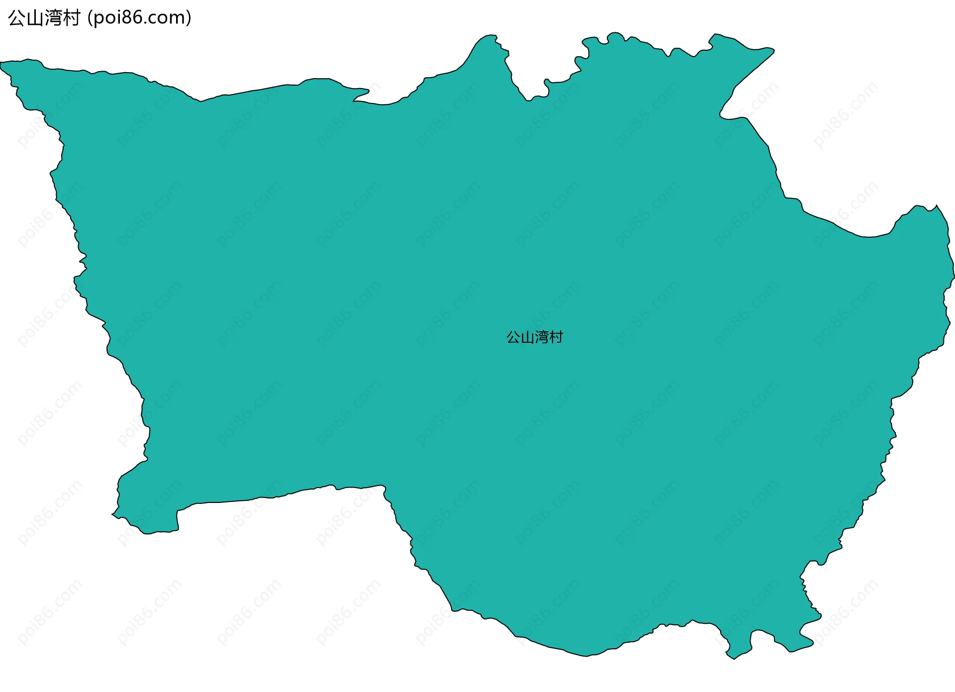 公山湾村边界地图