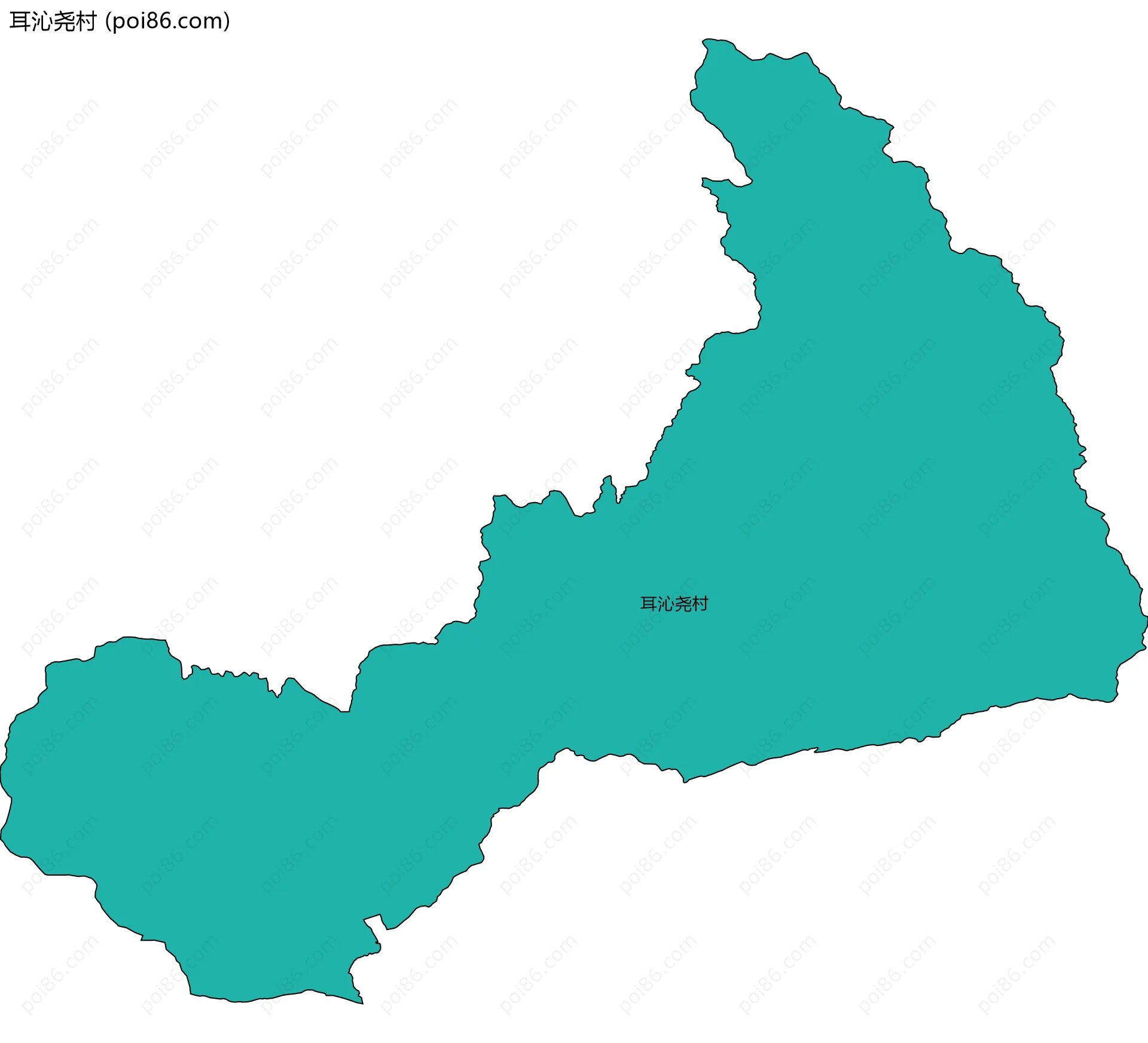 耳沁尧村边界地图