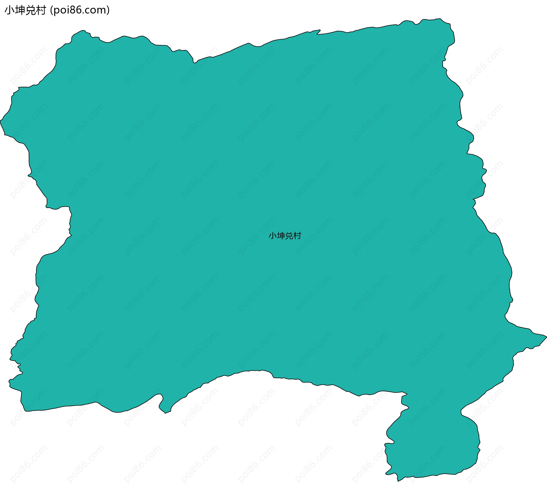 小坤兑村边界地图