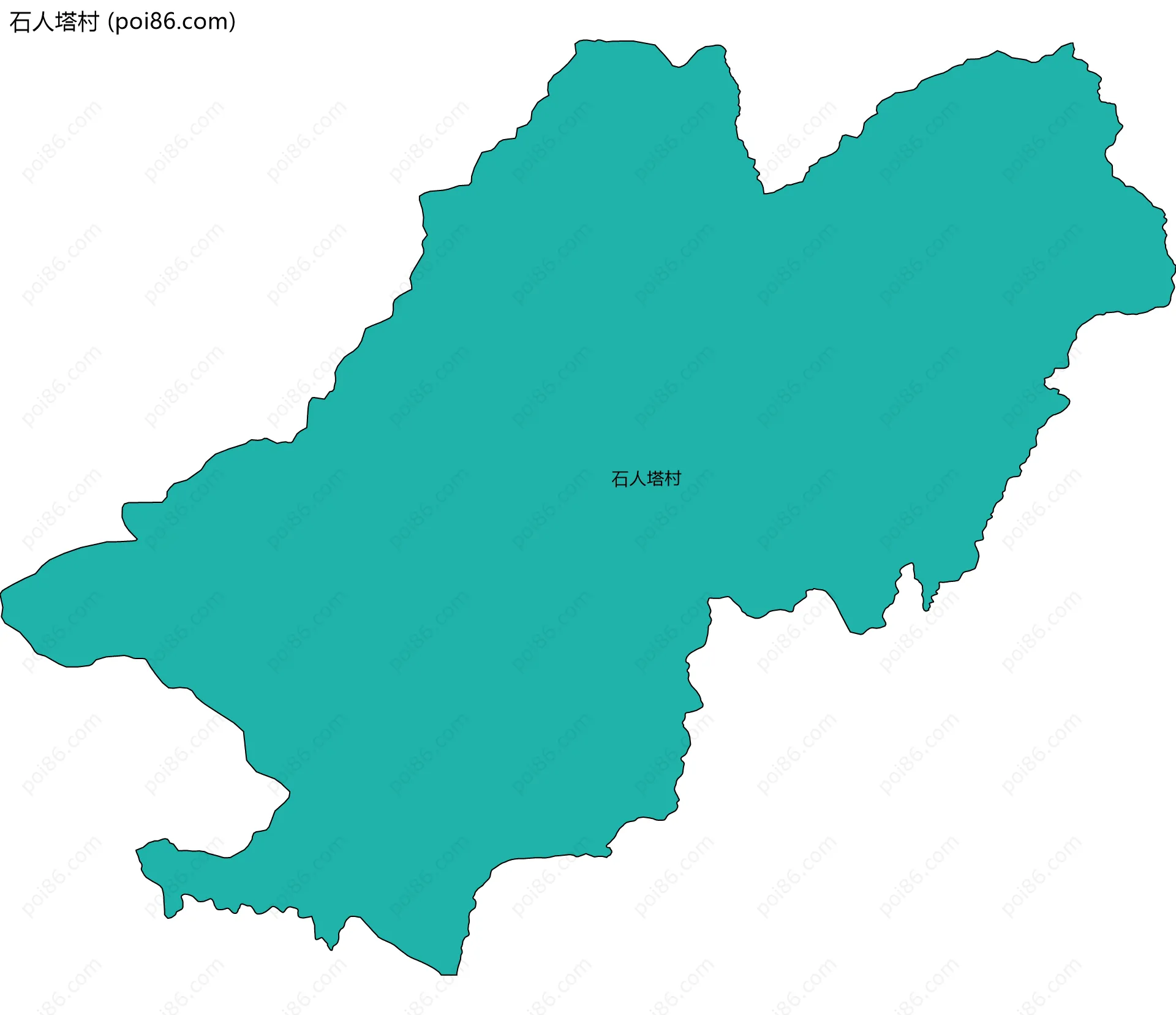 石人塔村边界地图