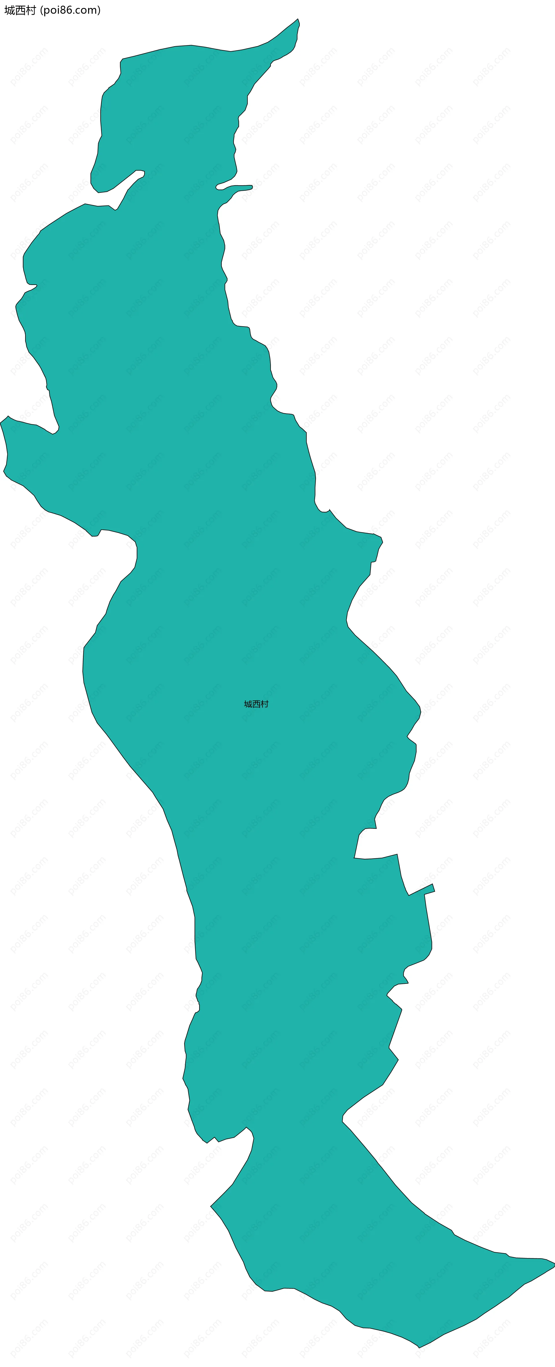 城西村边界地图