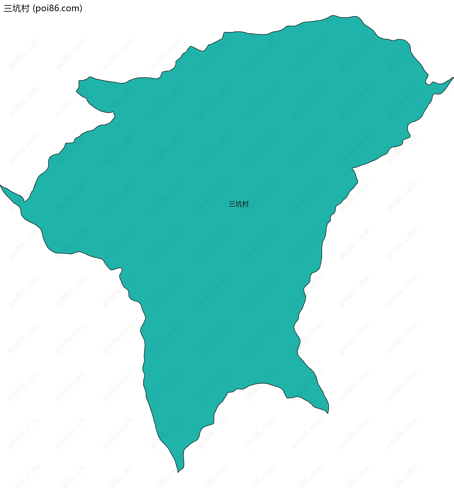 三坑村边界地图