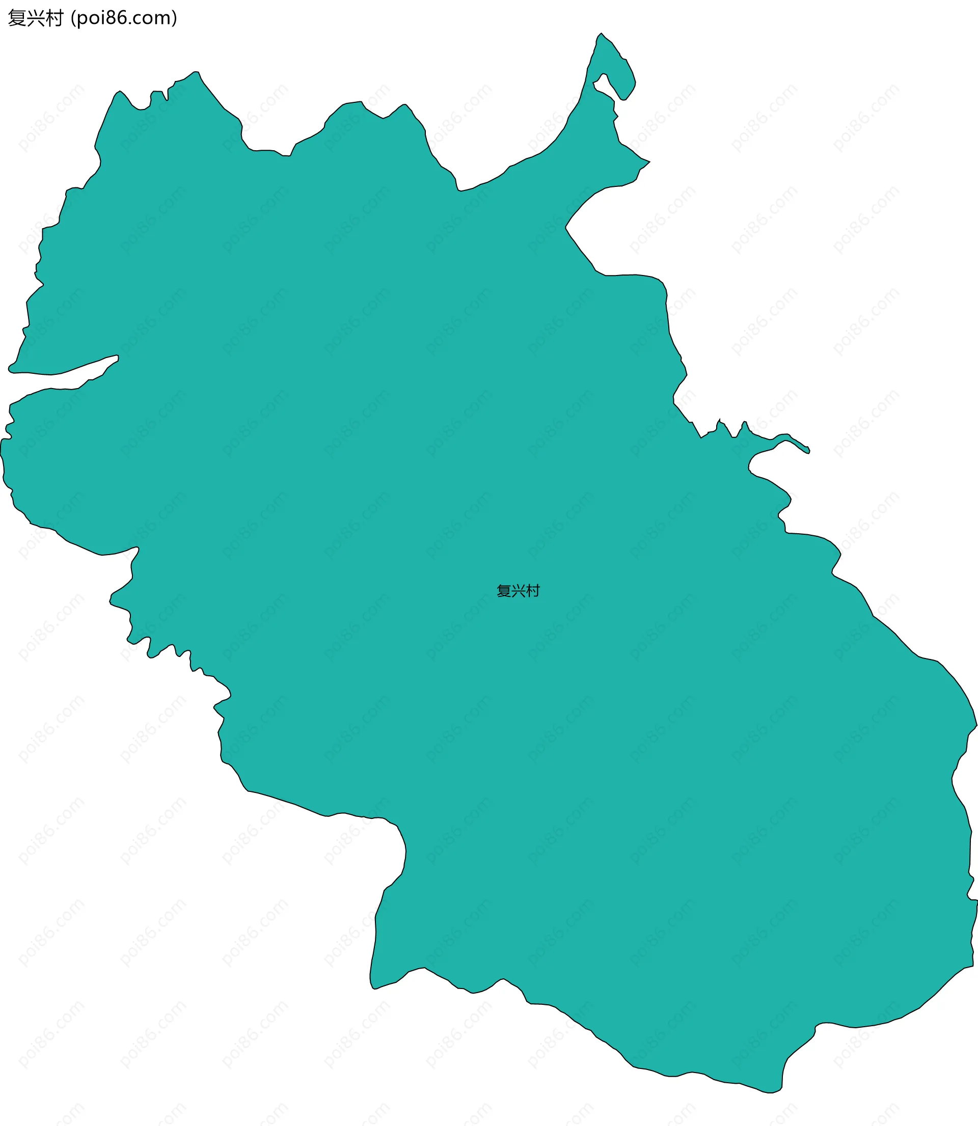 复兴村边界地图