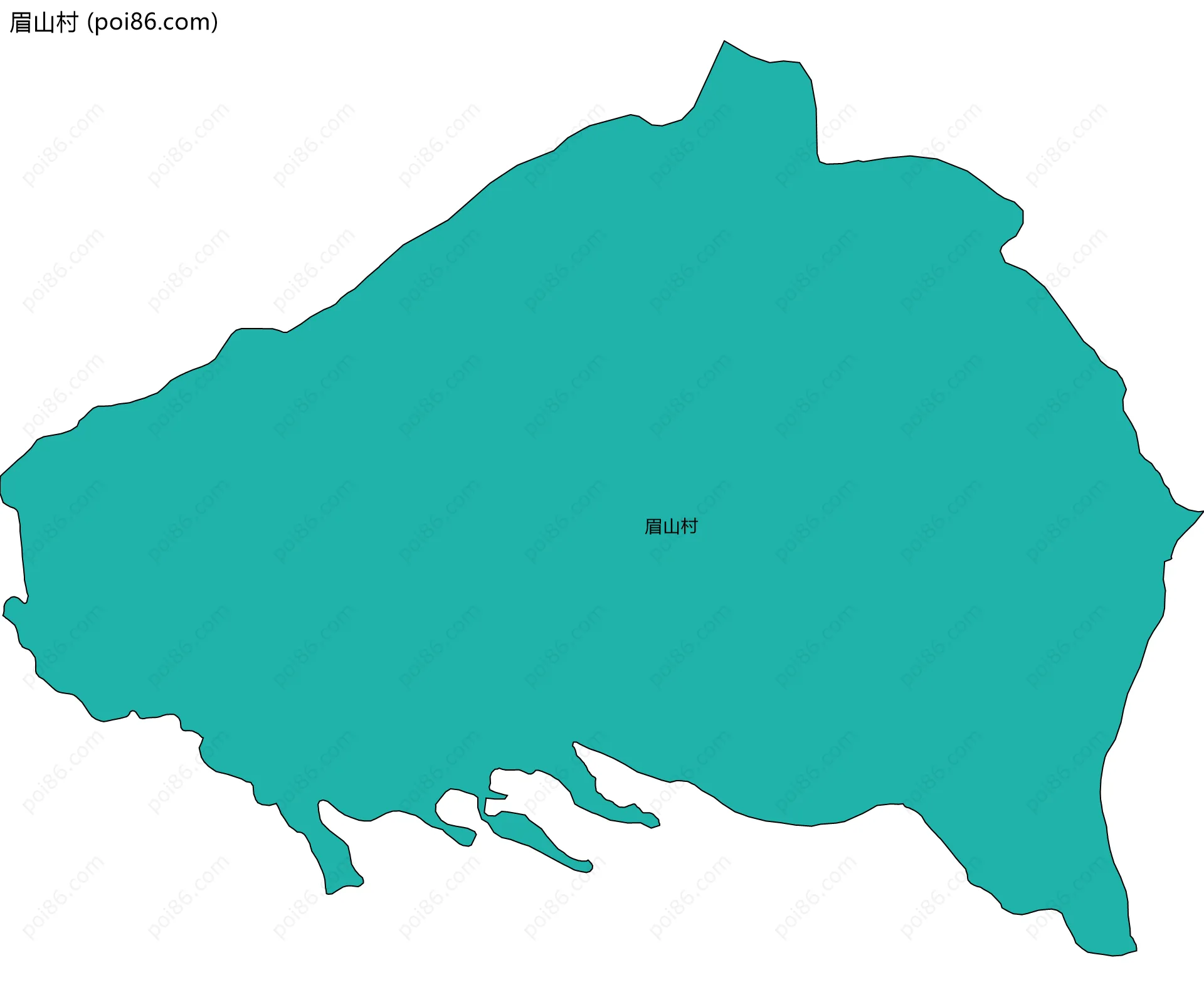 眉山村边界地图