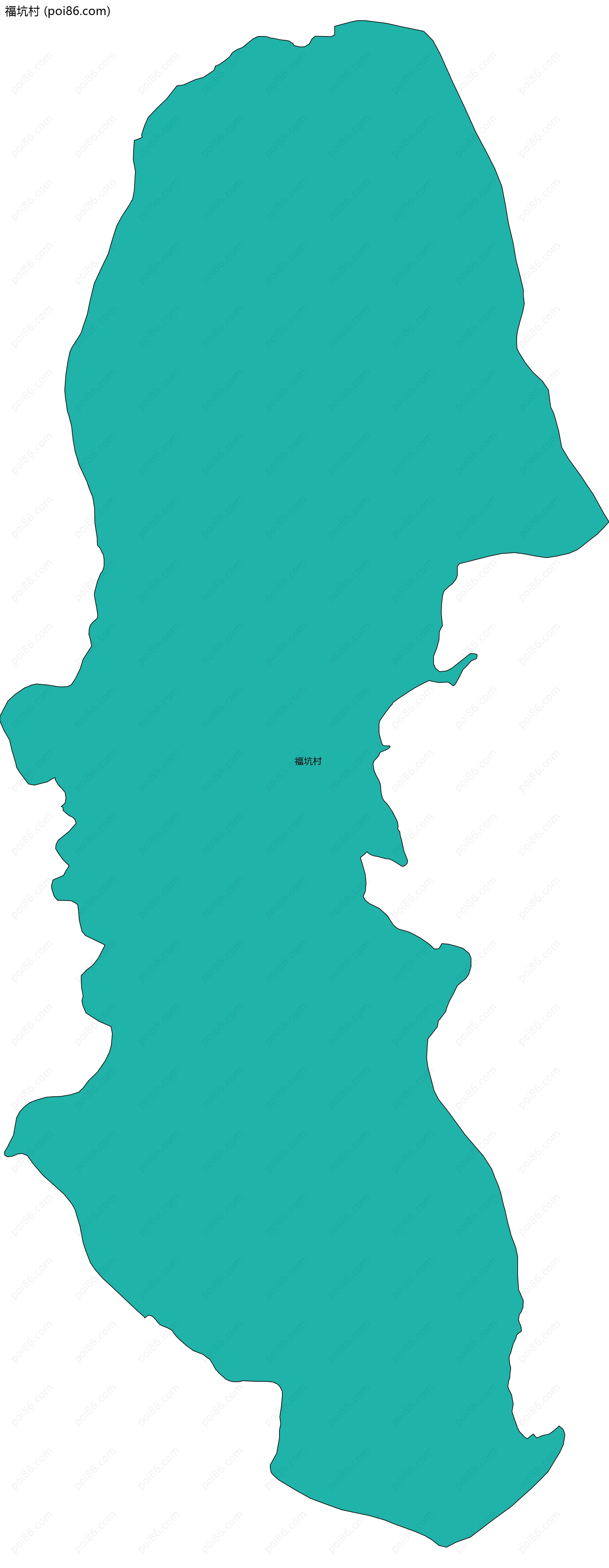 福坑村边界地图