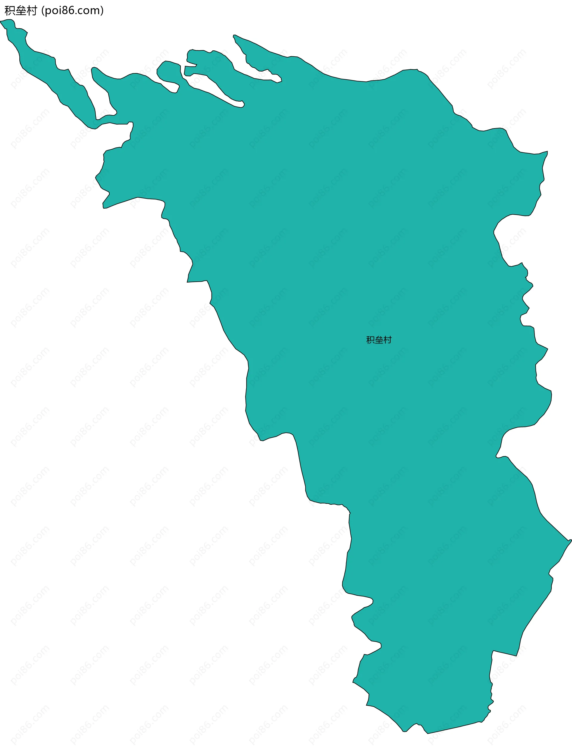 积垒村边界地图