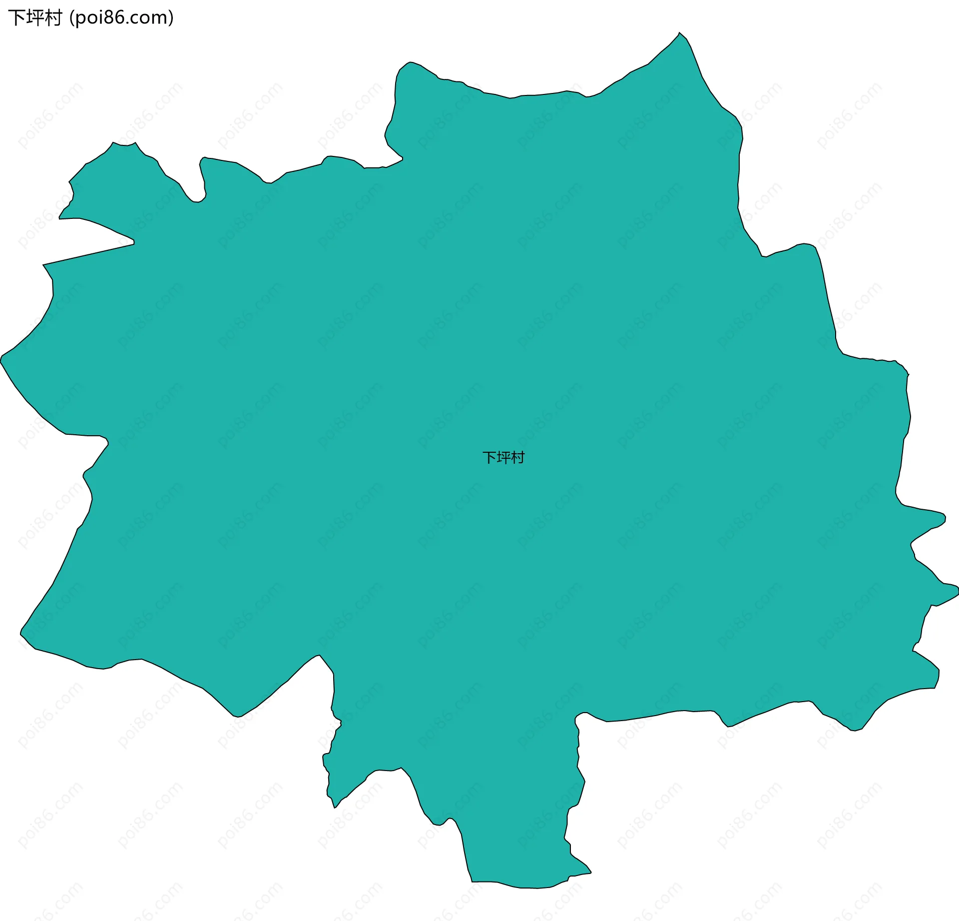 下坪村边界地图