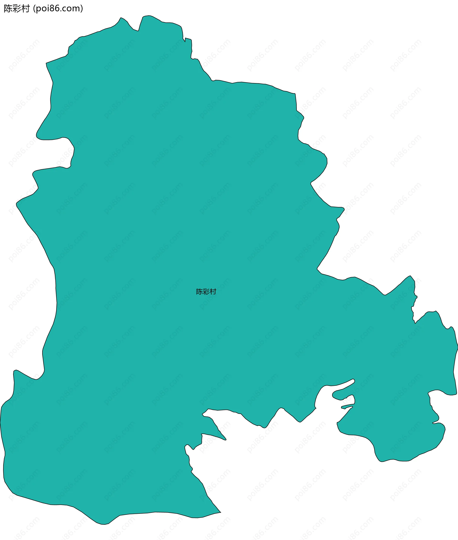 陈彩村边界地图