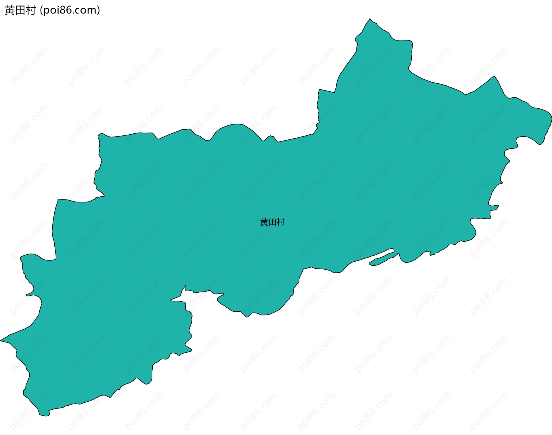 黄田村边界地图