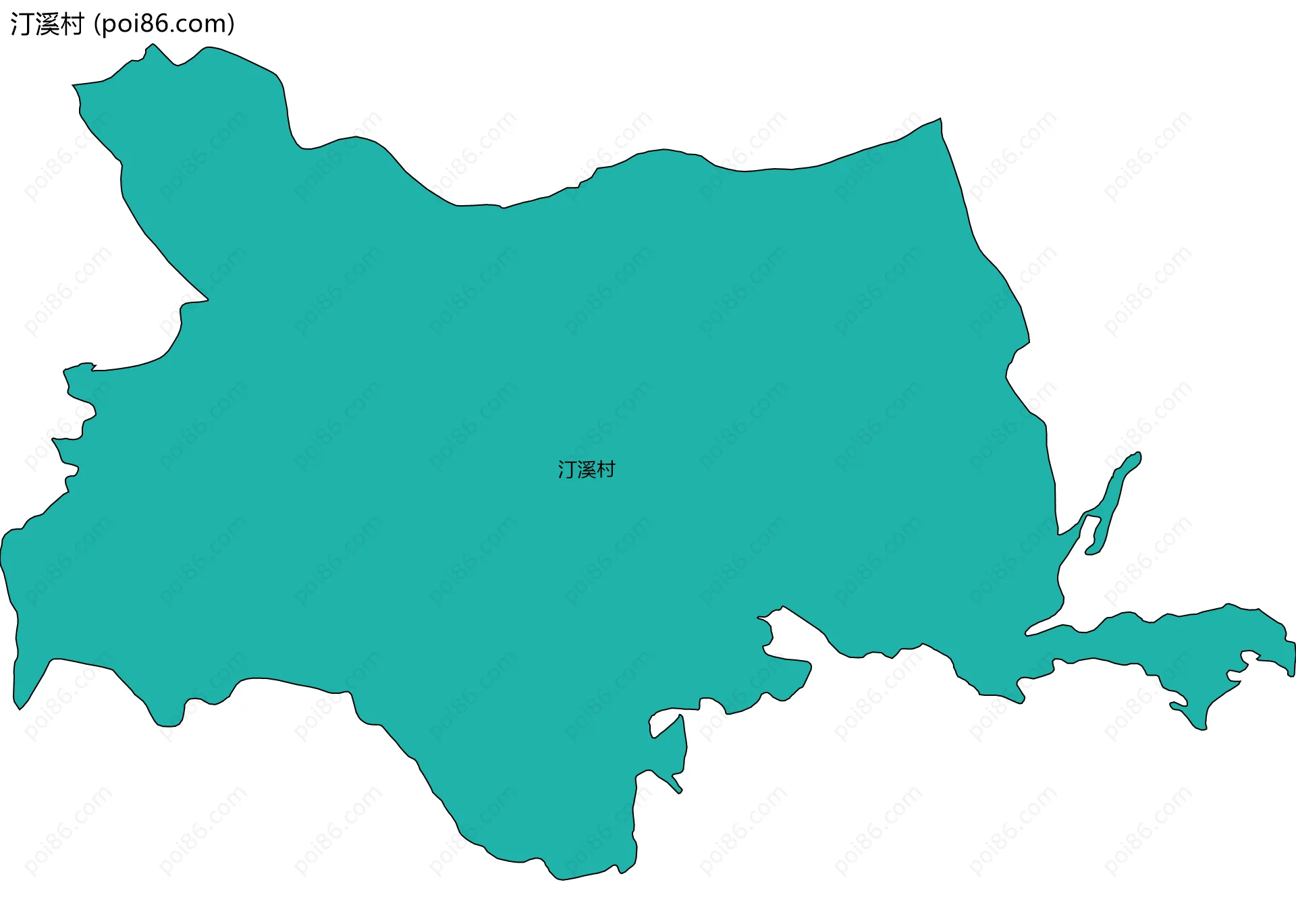 汀溪村边界地图