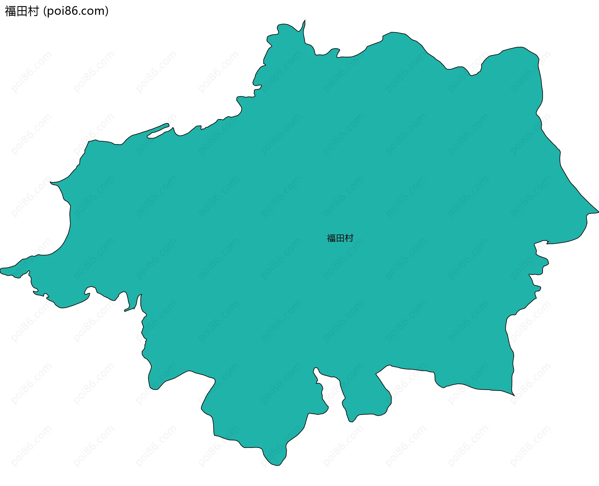福田村边界地图
