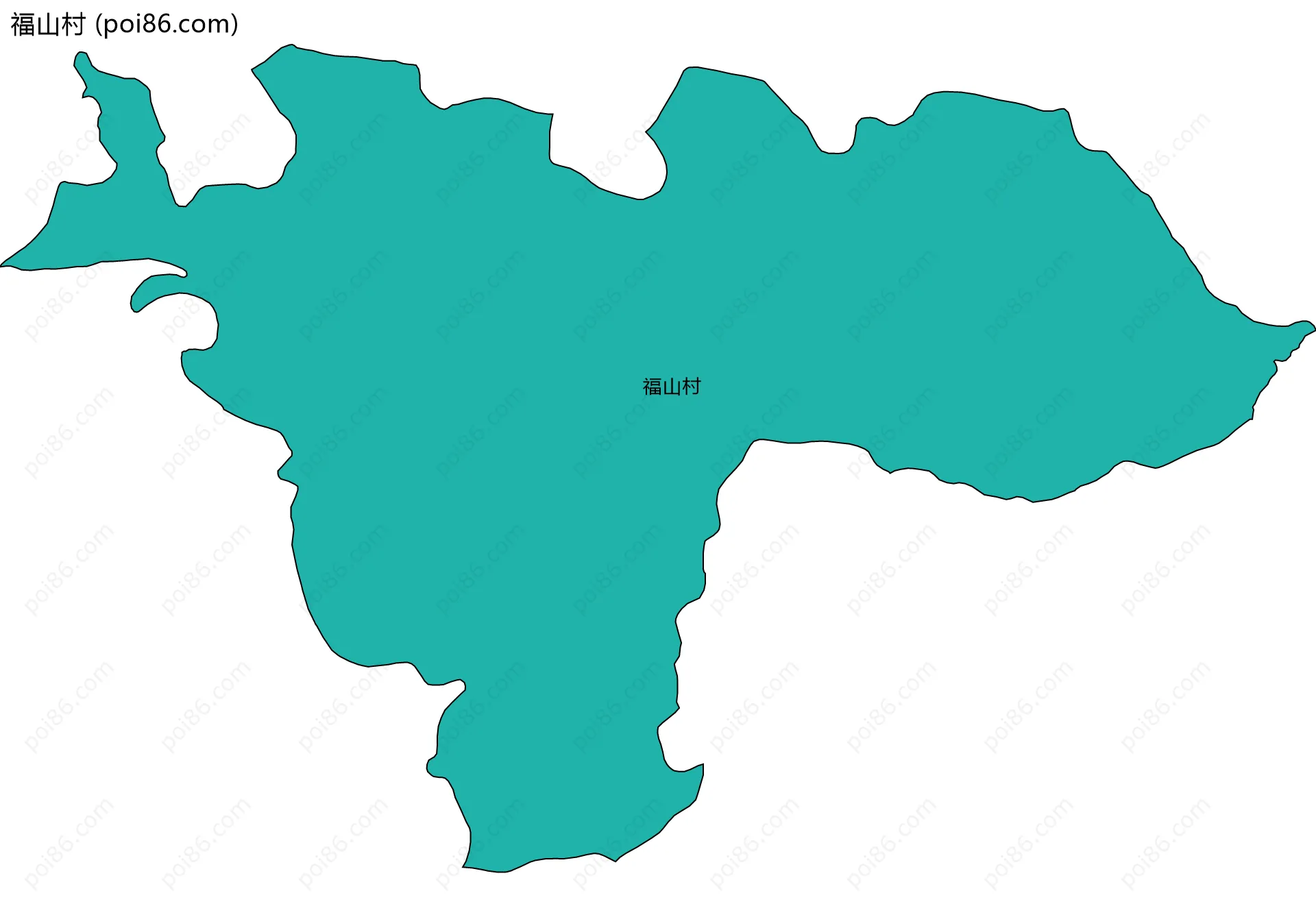 福山村边界地图