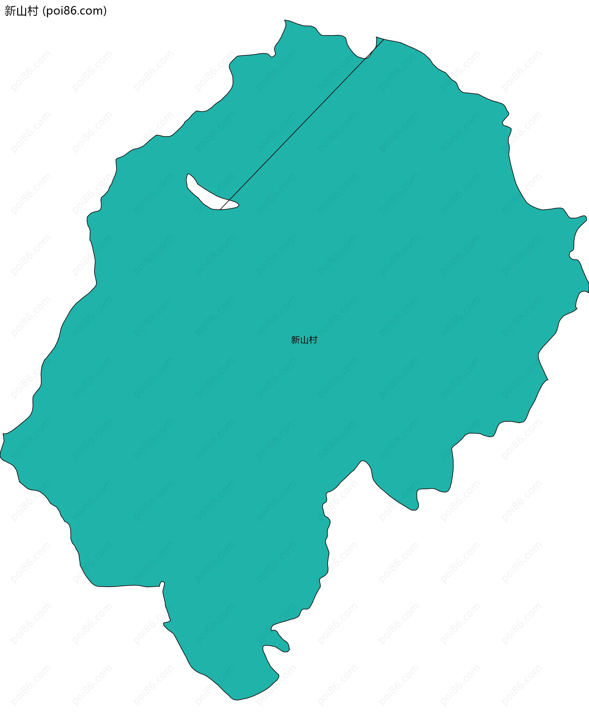 新山村边界地图