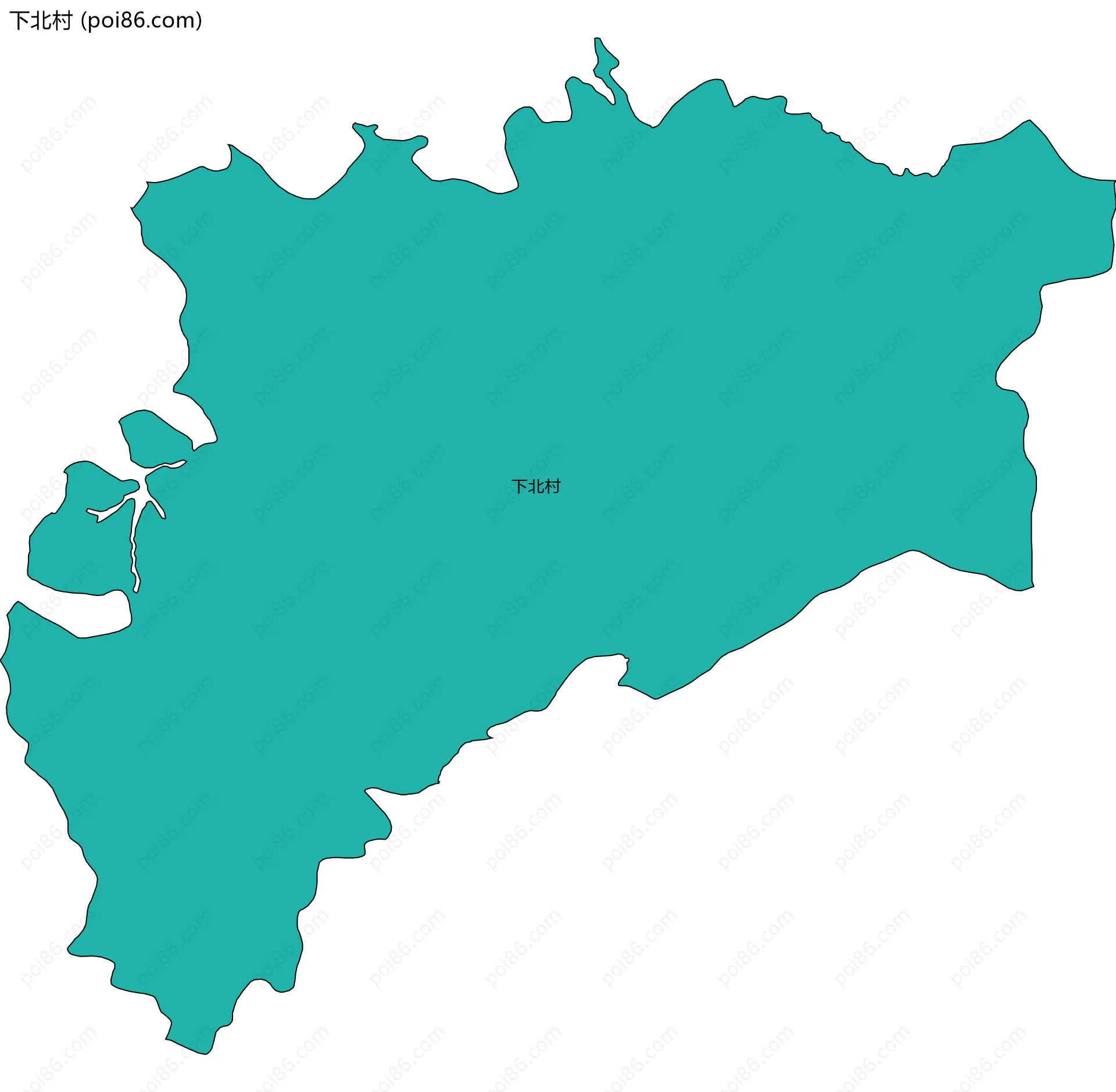 下北村边界地图
