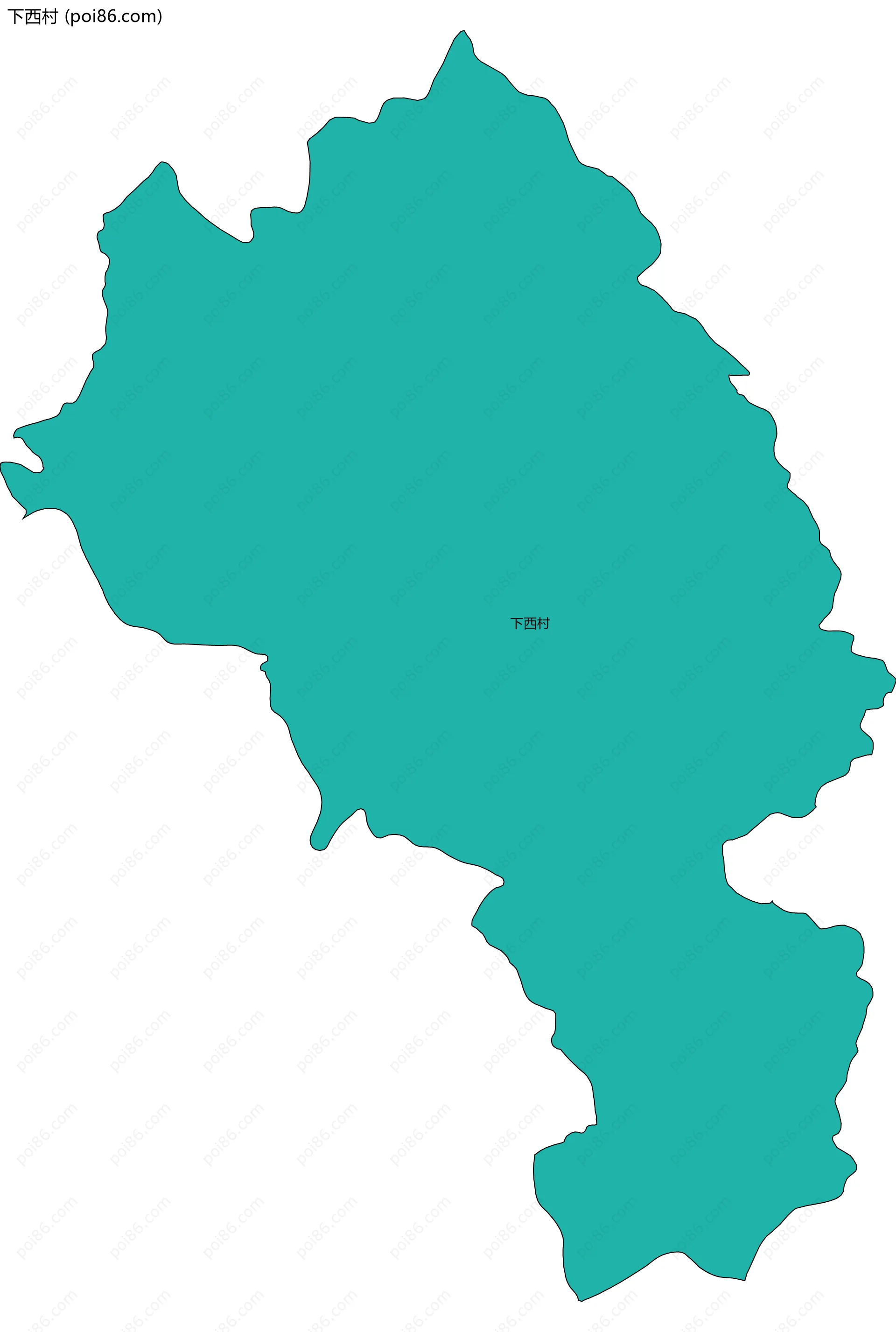 下西村边界地图