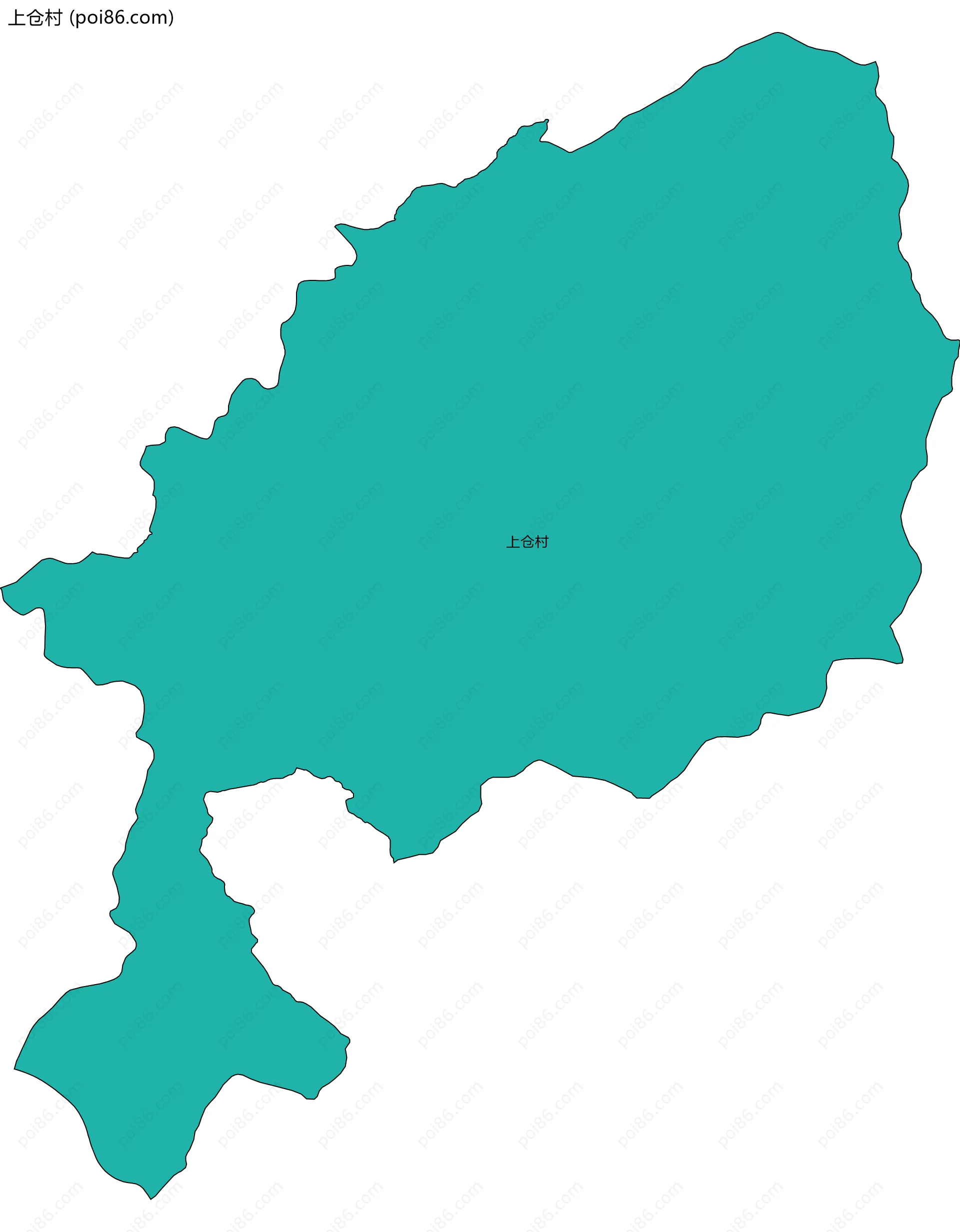 上仓村边界地图