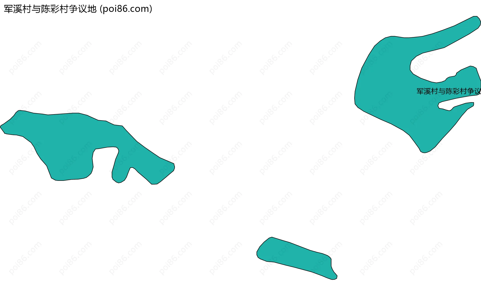 军溪村与陈彩村争议地边界地图