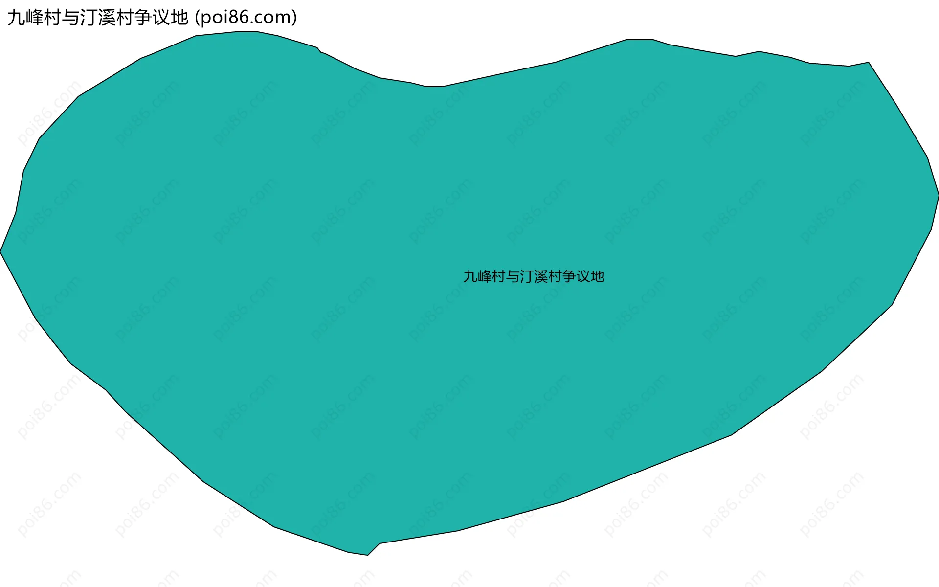九峰村与汀溪村争议地边界地图