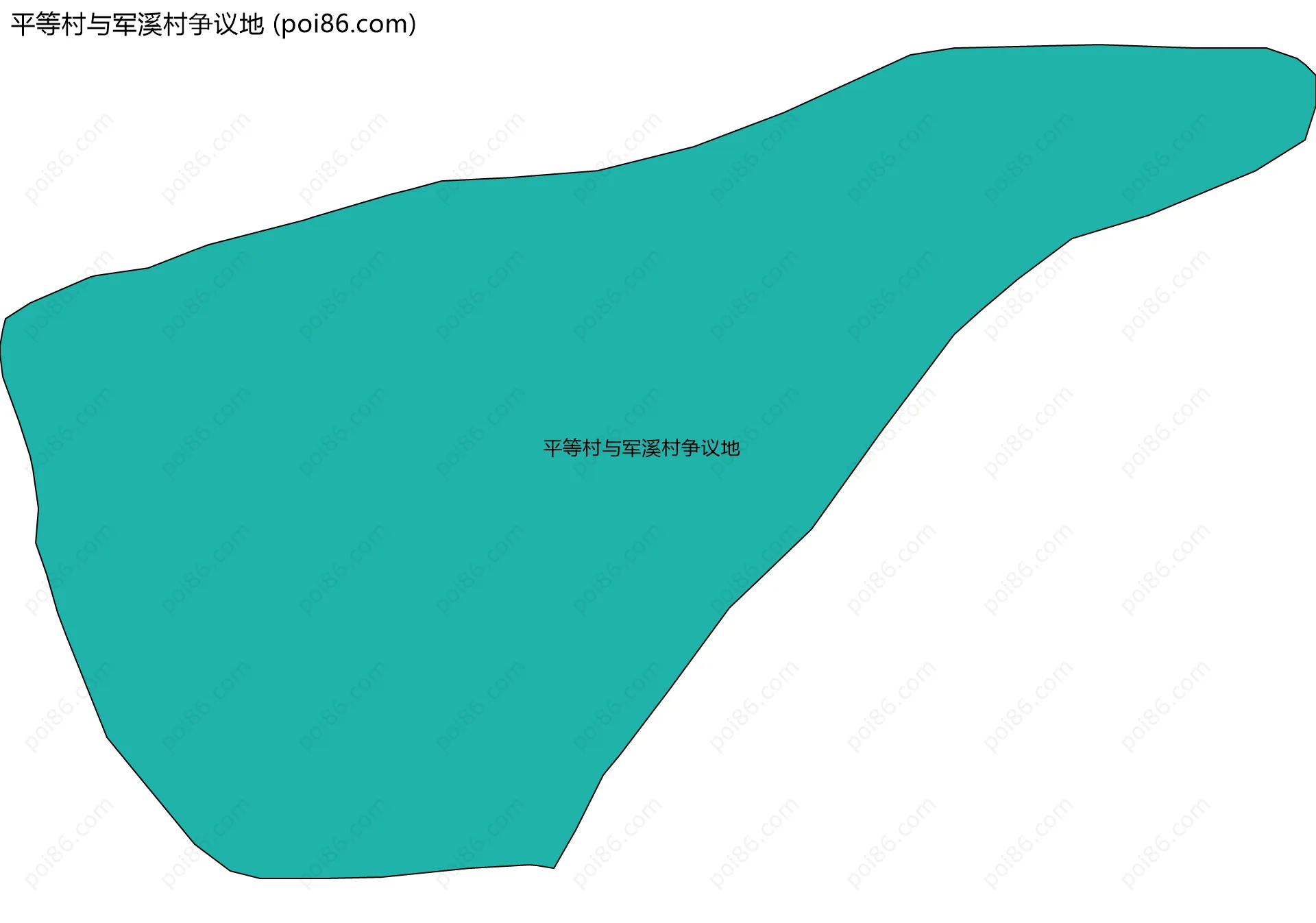 平等村与军溪村争议地边界地图
