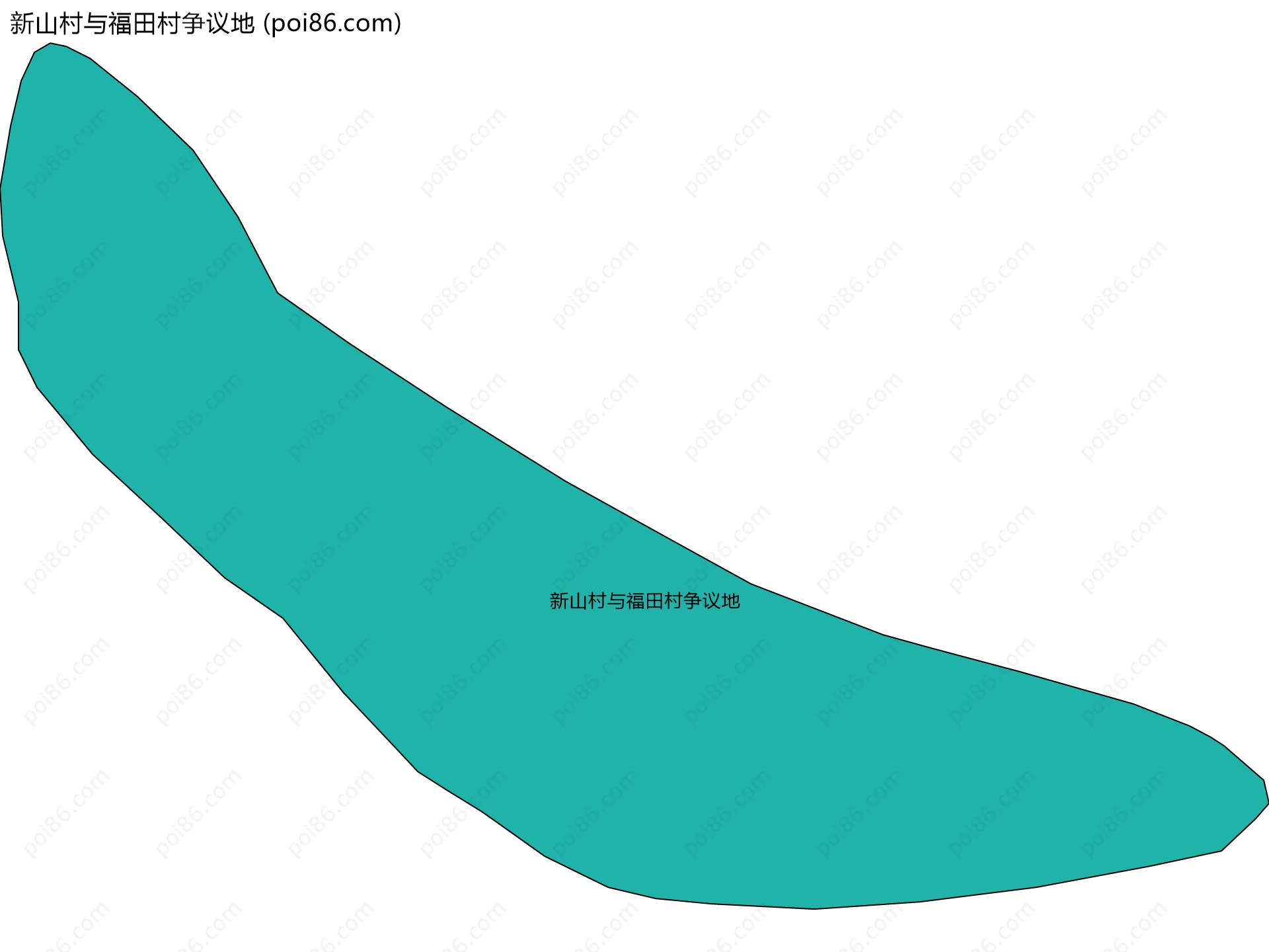 新山村与福田村争议地边界地图