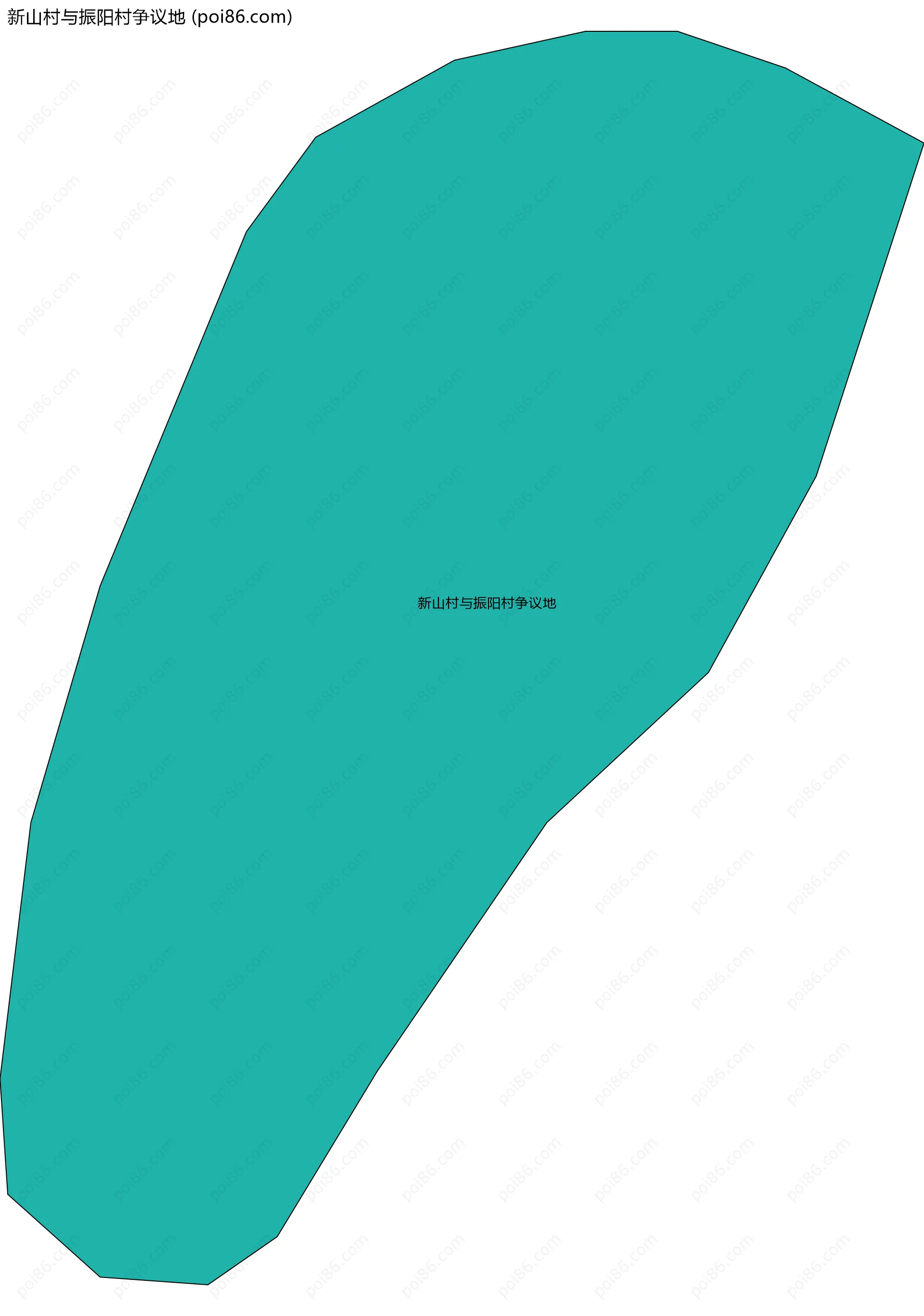 新山村与振阳村争议地边界地图