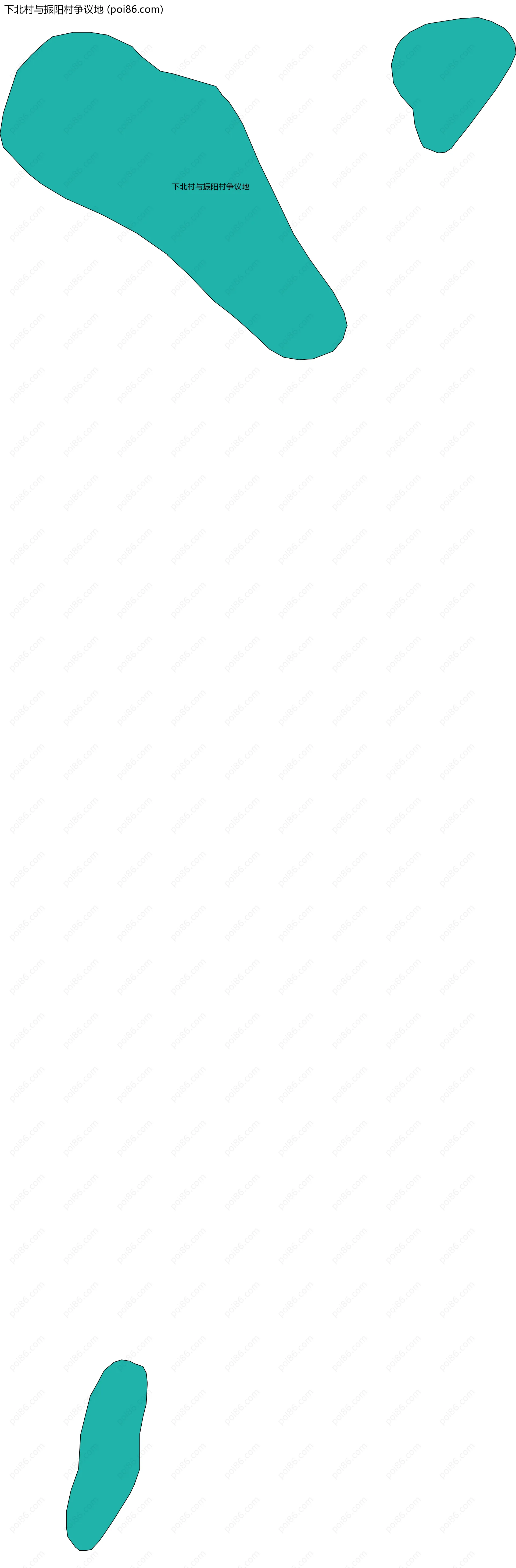 下北村与振阳村争议地边界地图