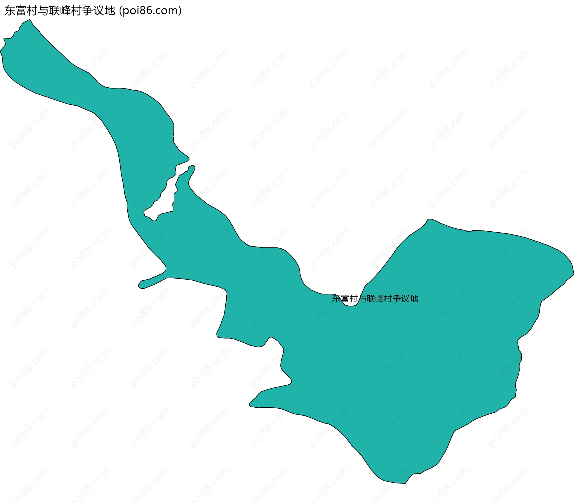 东富村与联峰村争议地边界地图