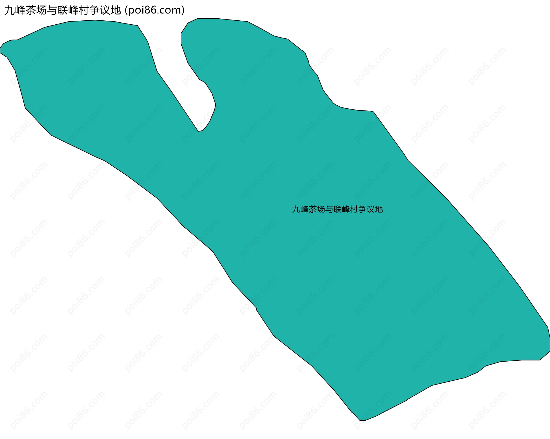 九峰茶场与联峰村争议地边界地图