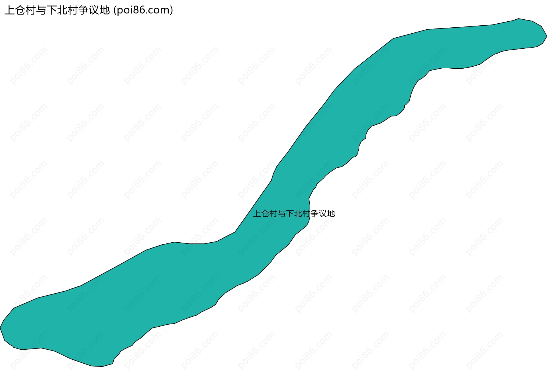上仓村与下北村争议地边界地图