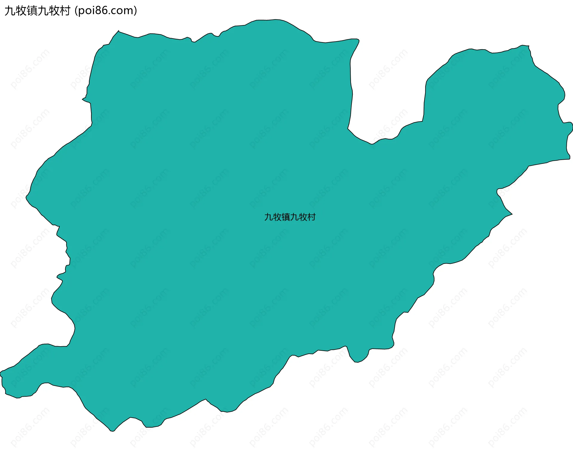 九牧镇九牧村边界地图