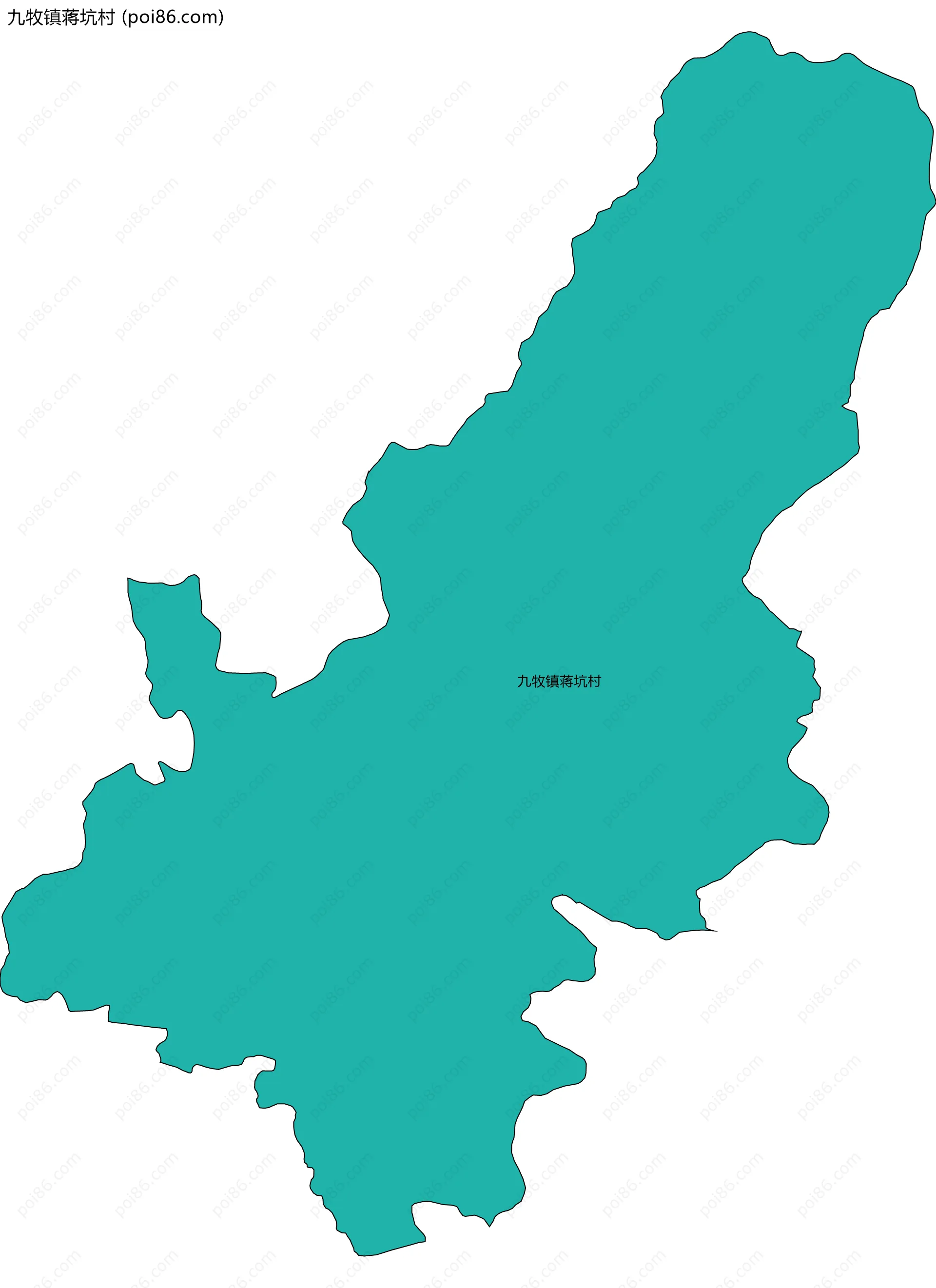 九牧镇蒋坑村边界地图