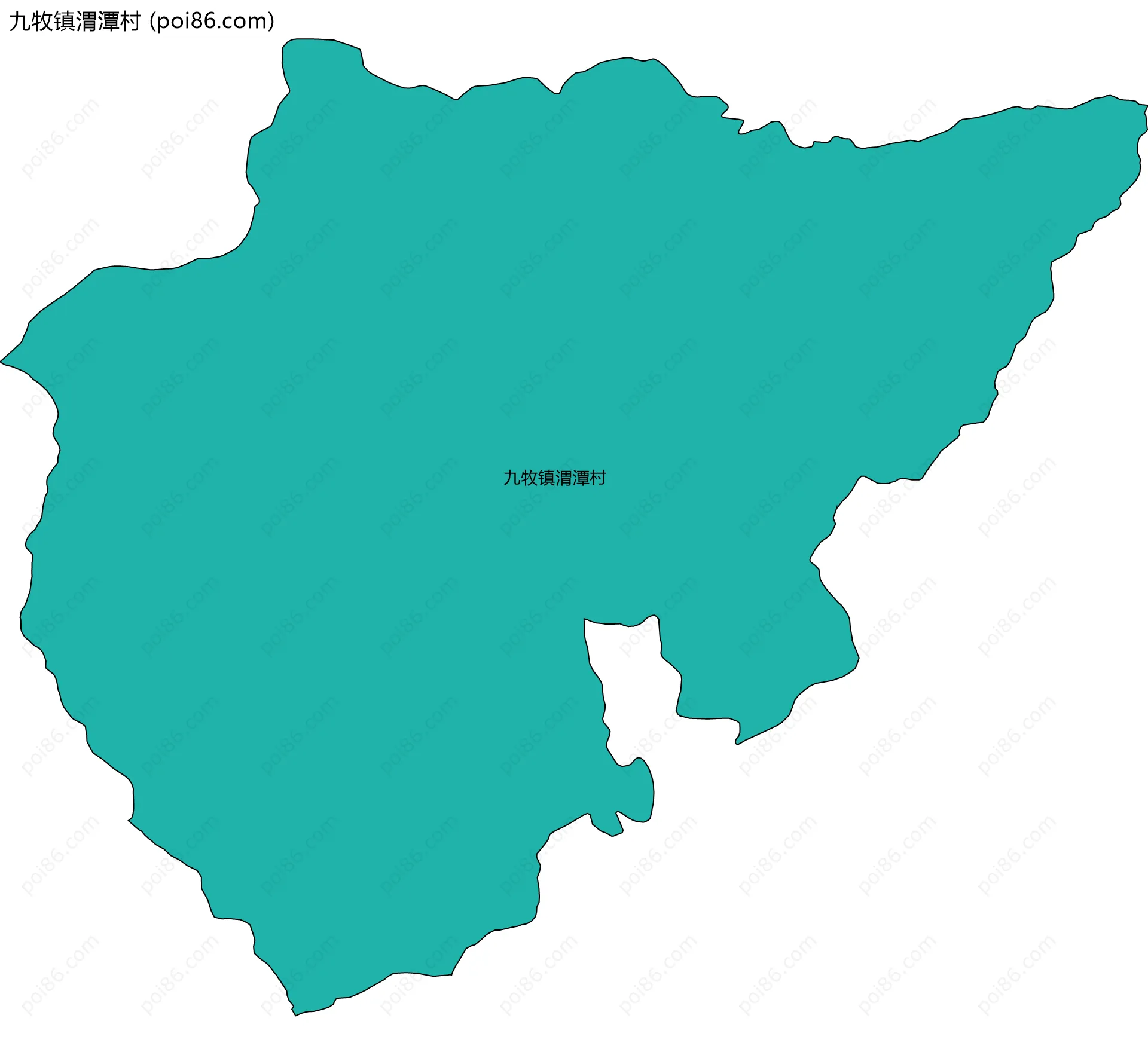 九牧镇渭潭村边界地图