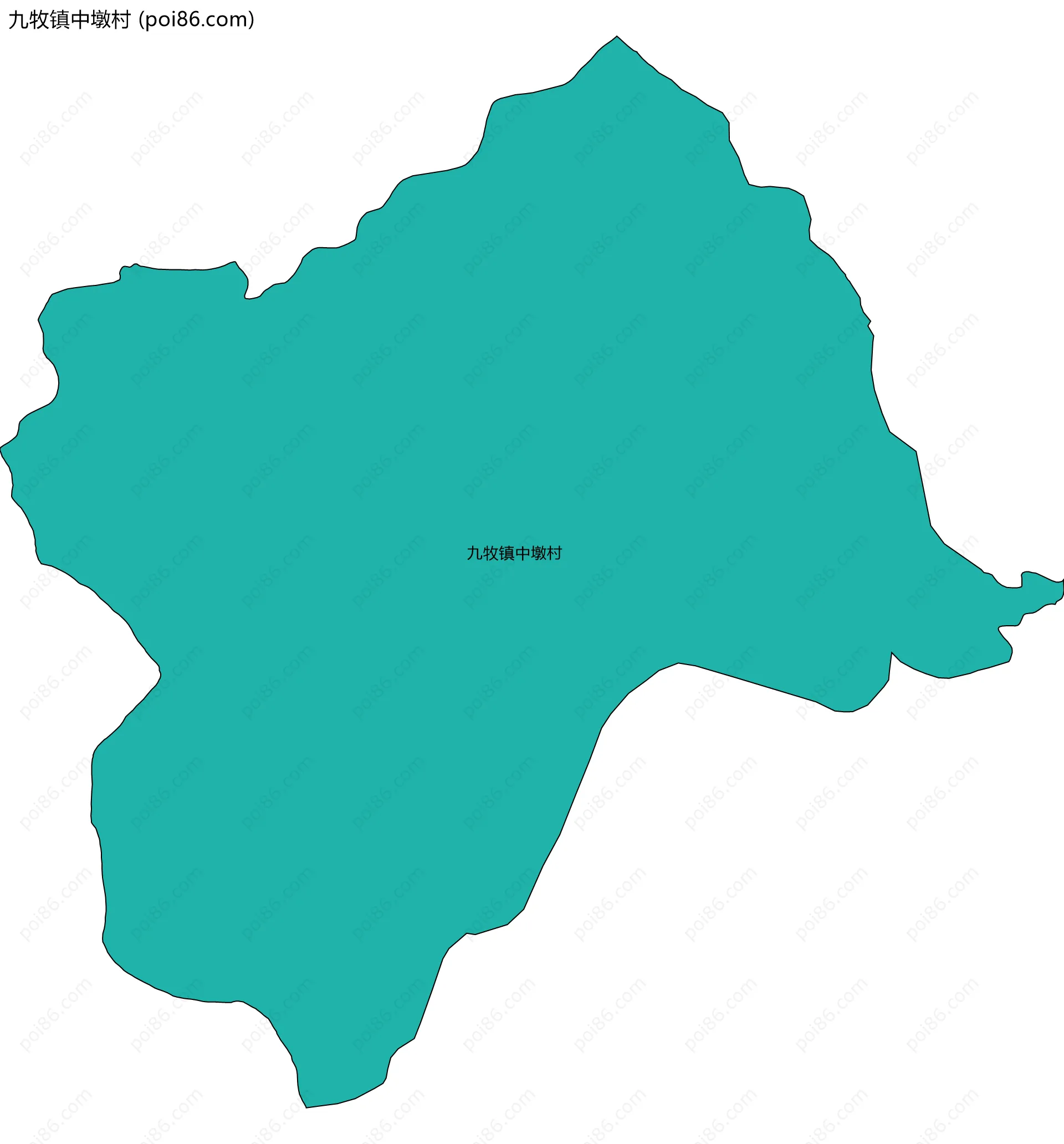 九牧镇中墩村边界地图