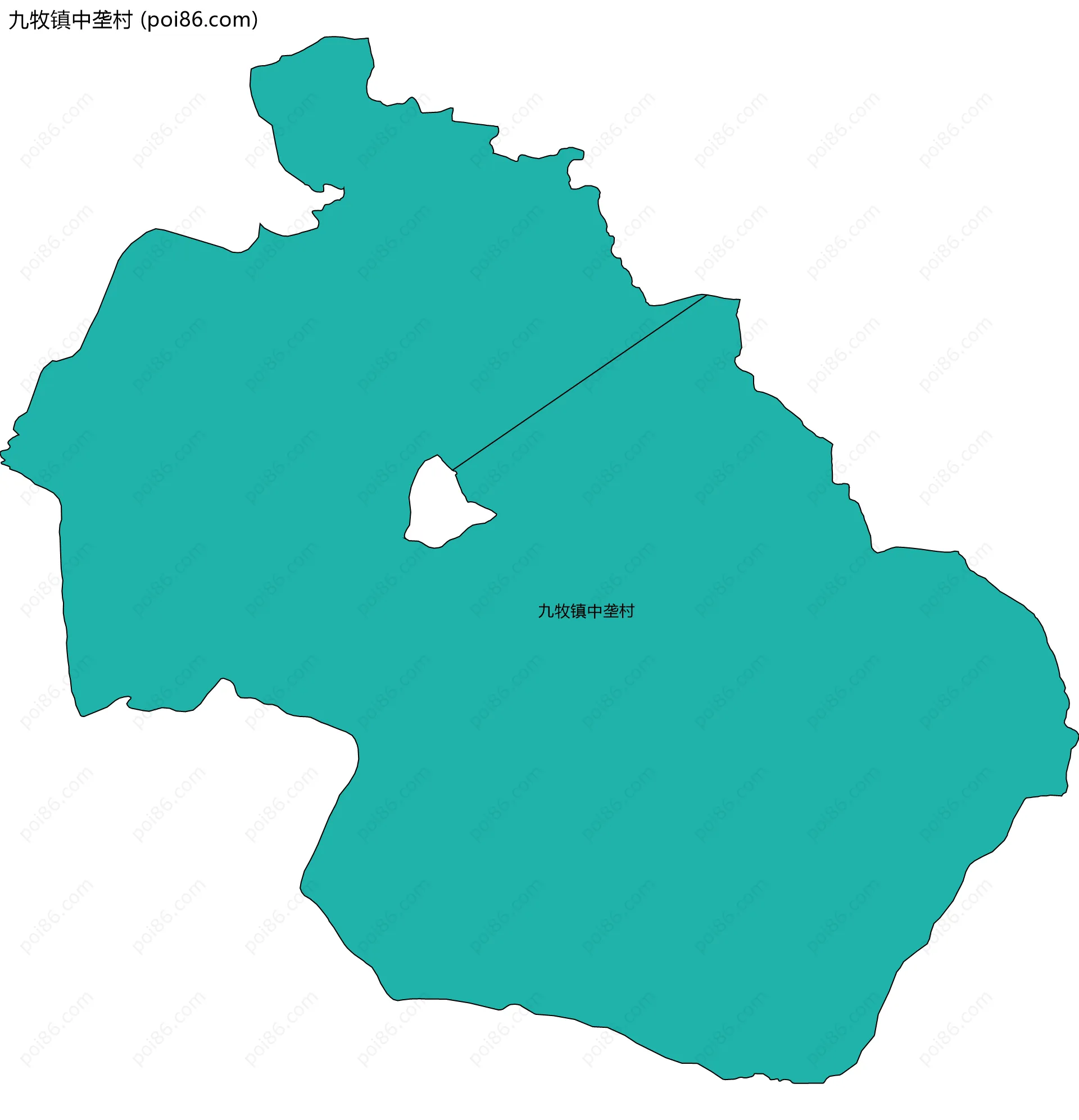 九牧镇中垄村边界地图