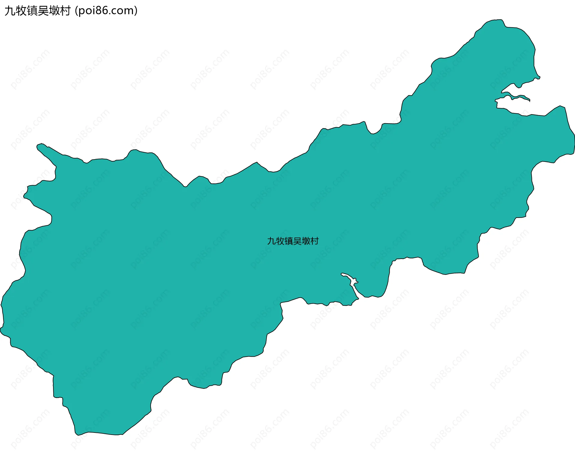 九牧镇吴墩村边界地图