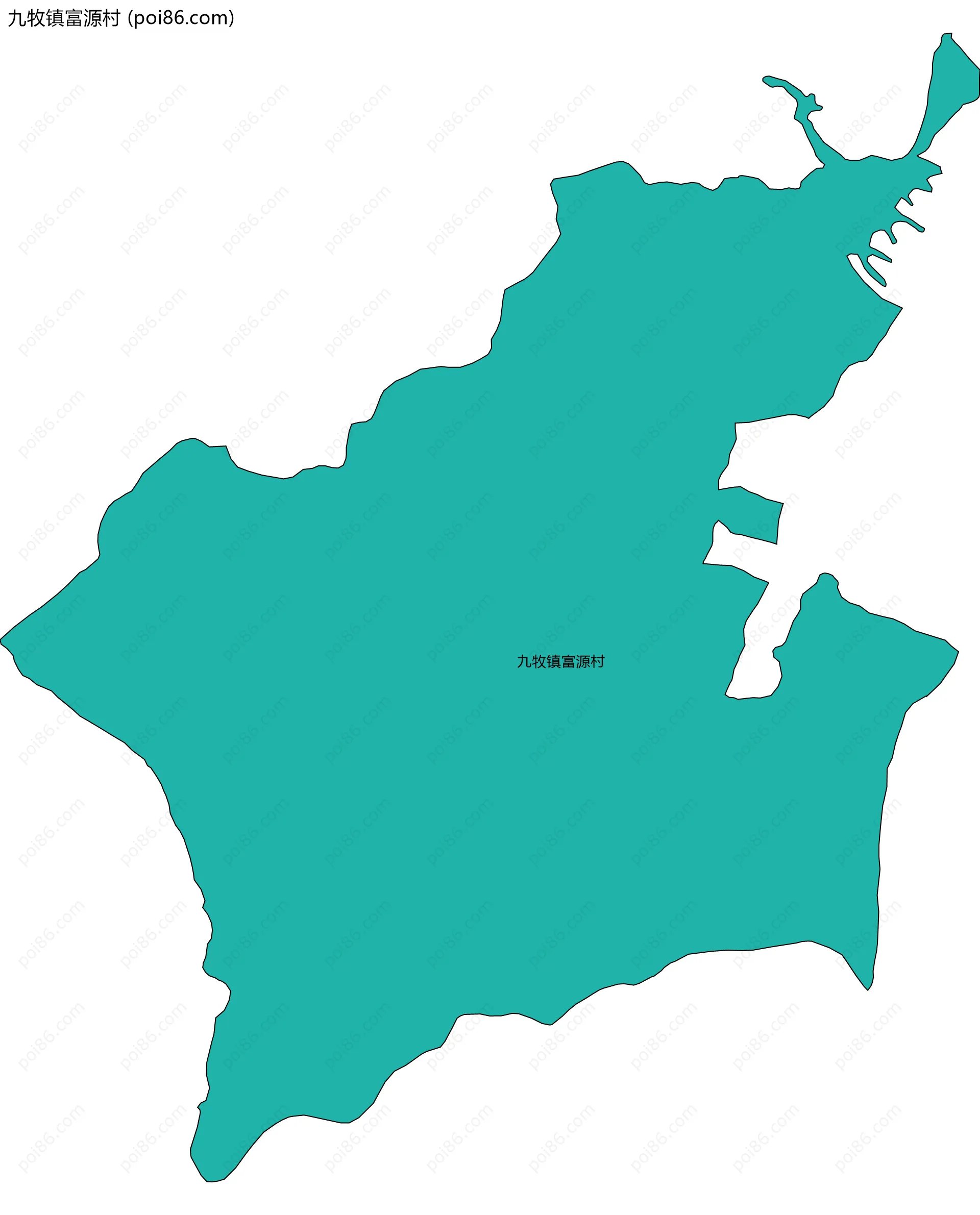 九牧镇富源村边界地图