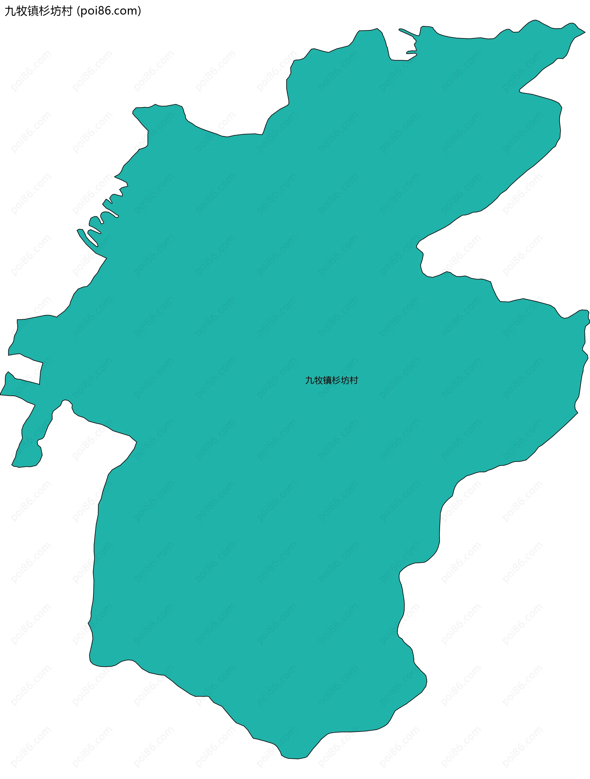 九牧镇杉坊村边界地图