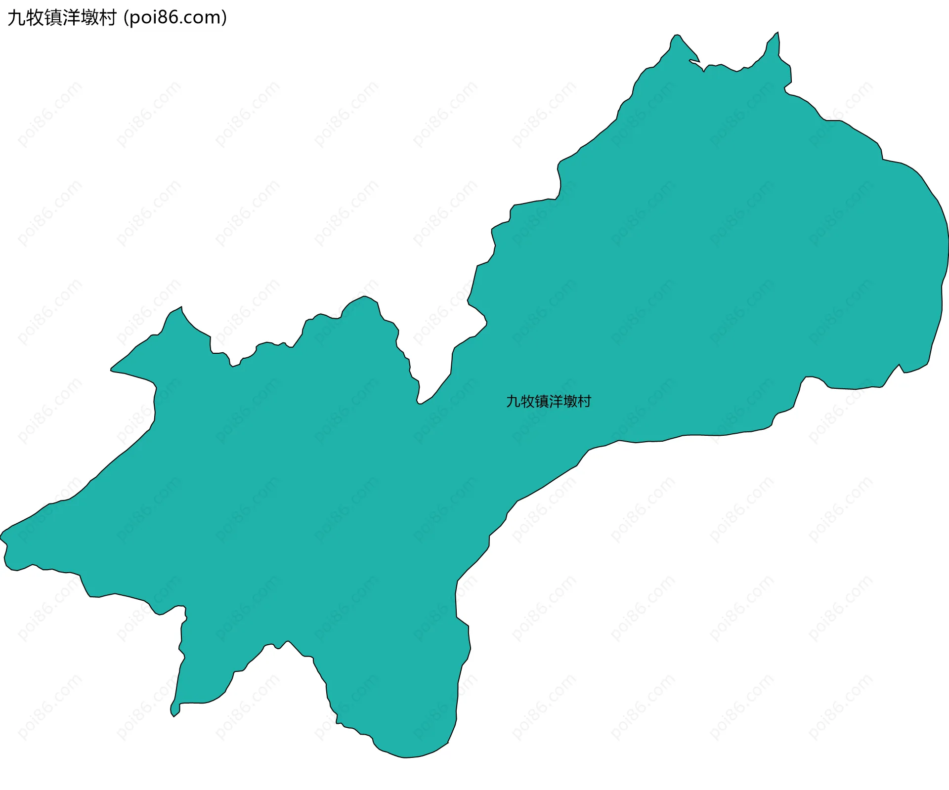 九牧镇洋墩村边界地图