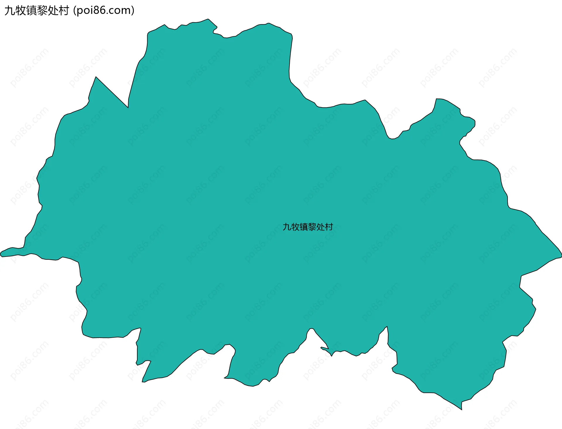 九牧镇黎处村边界地图