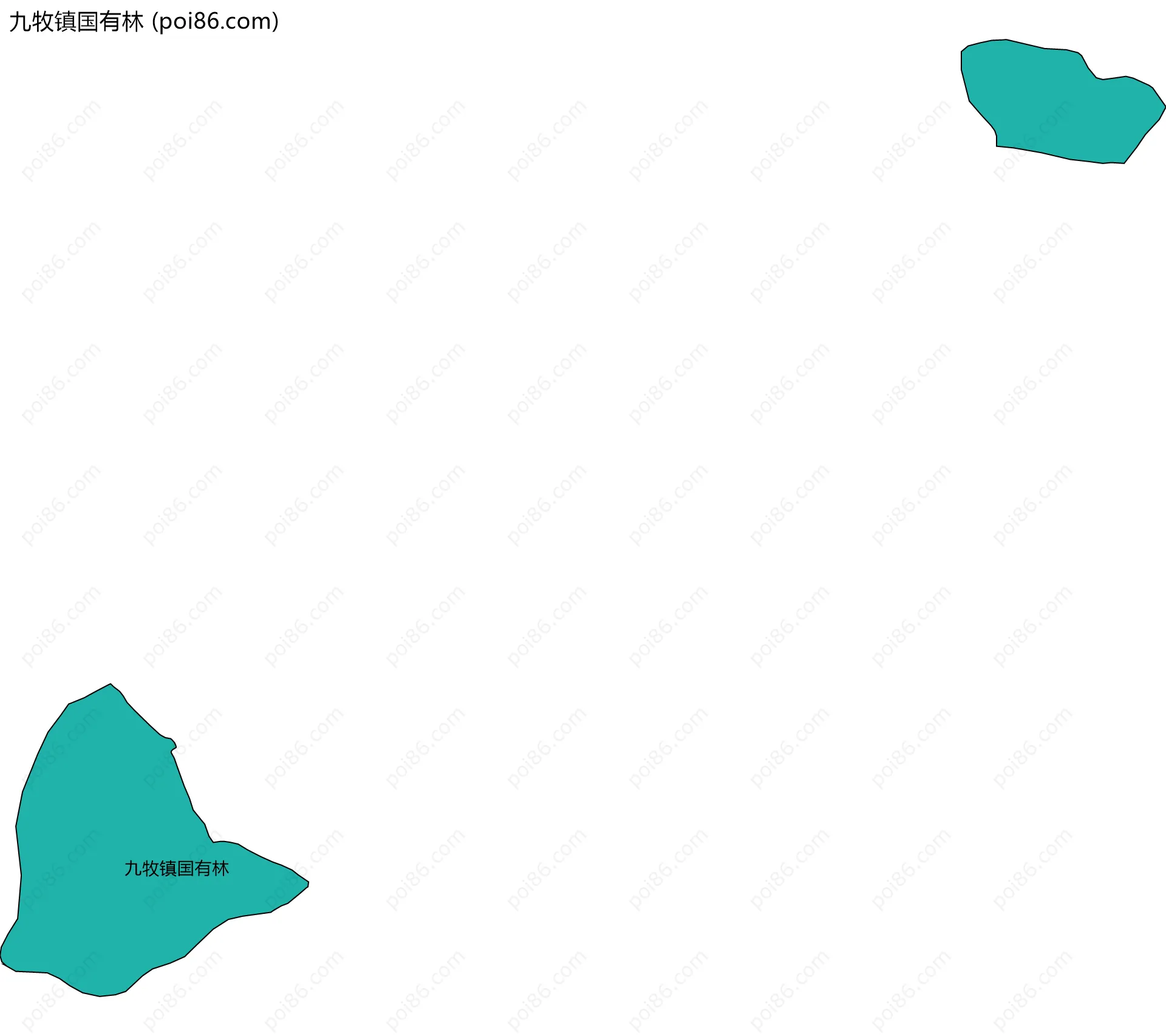 九牧镇国有林边界地图