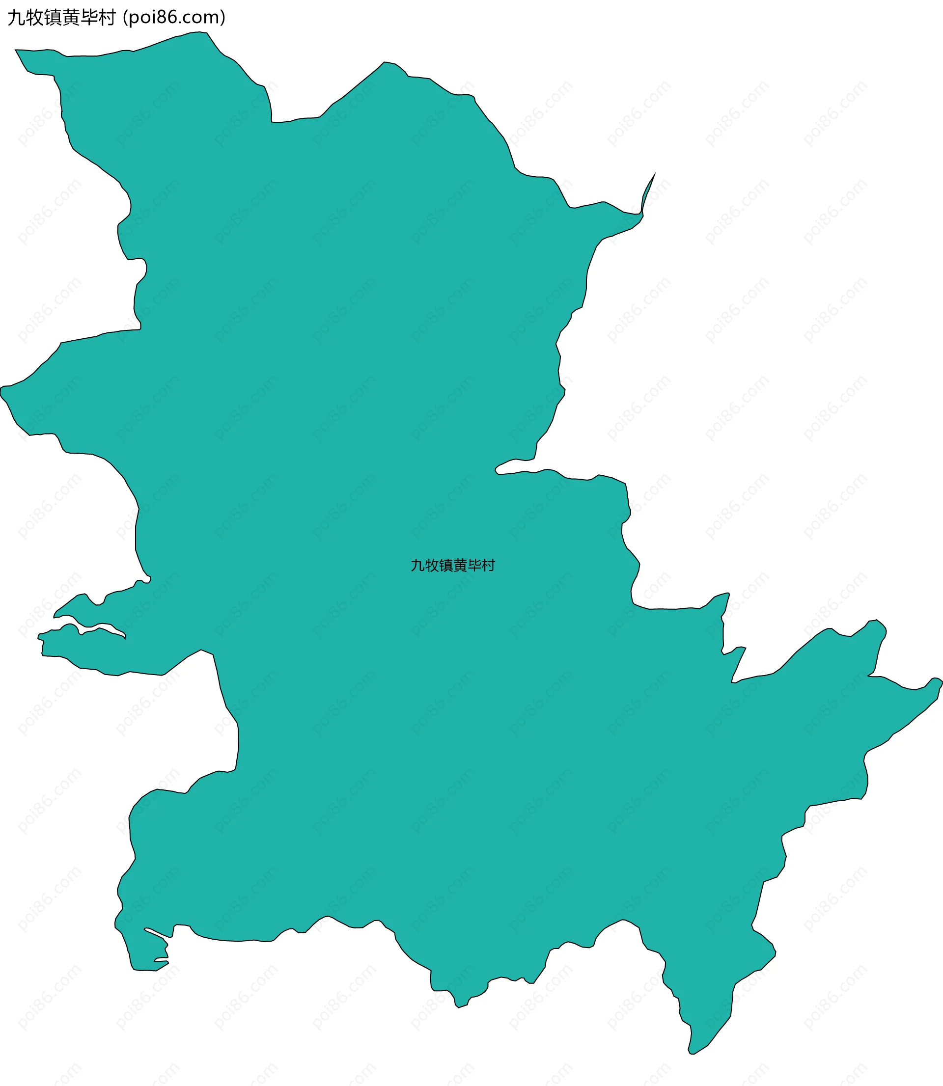 九牧镇黄毕村边界地图