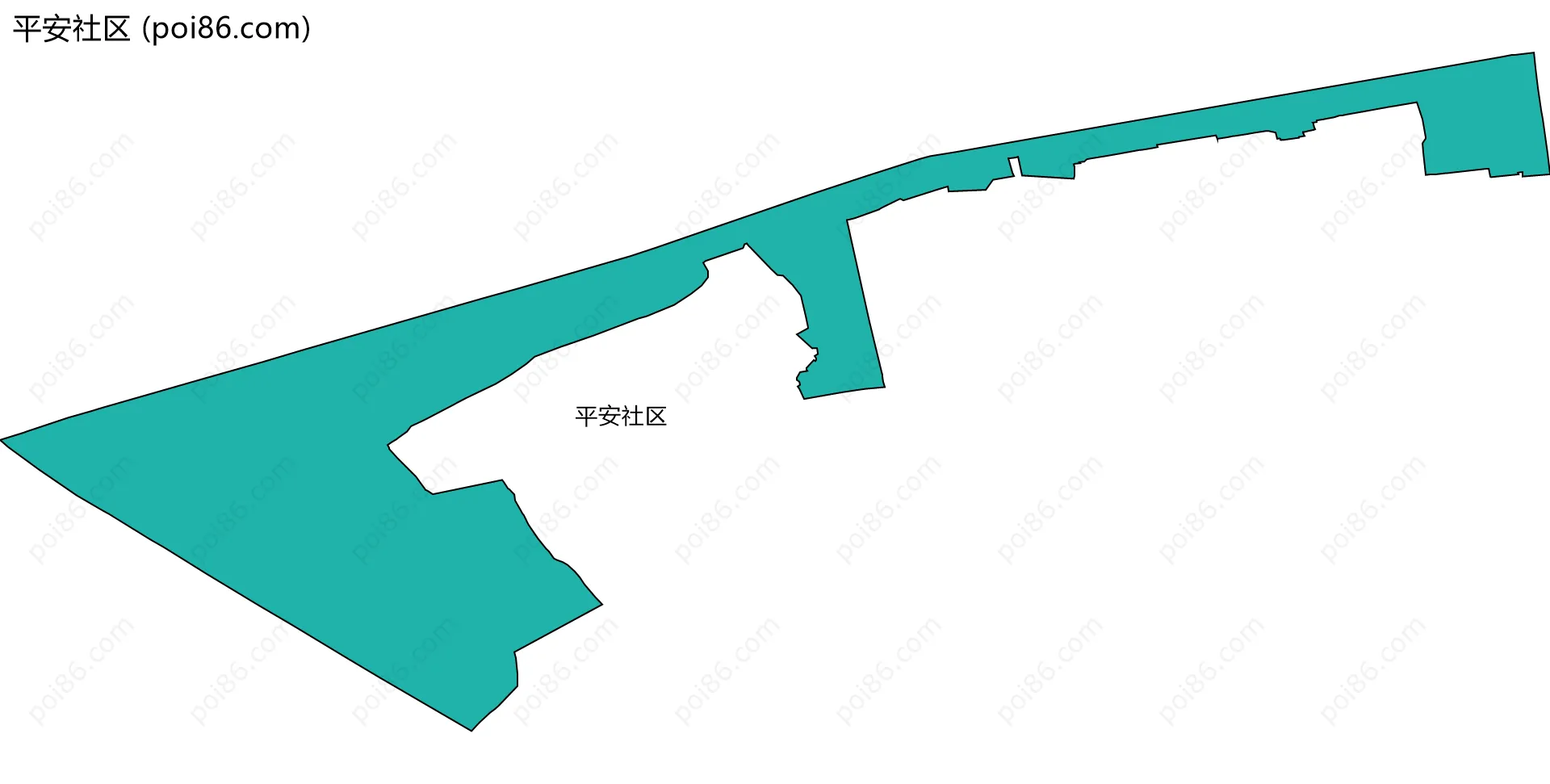 平安社区边界地图