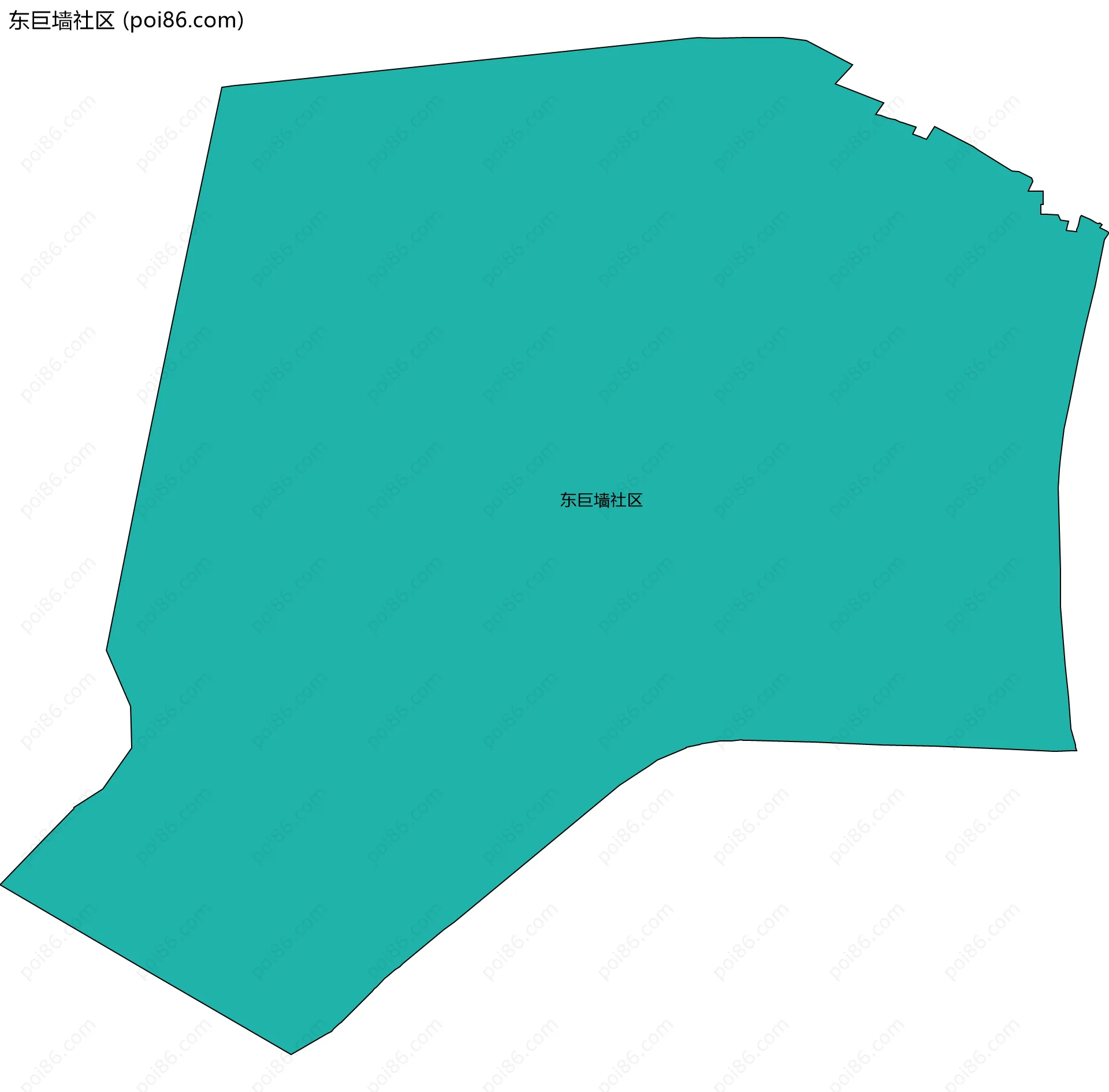 东巨墙社区边界地图