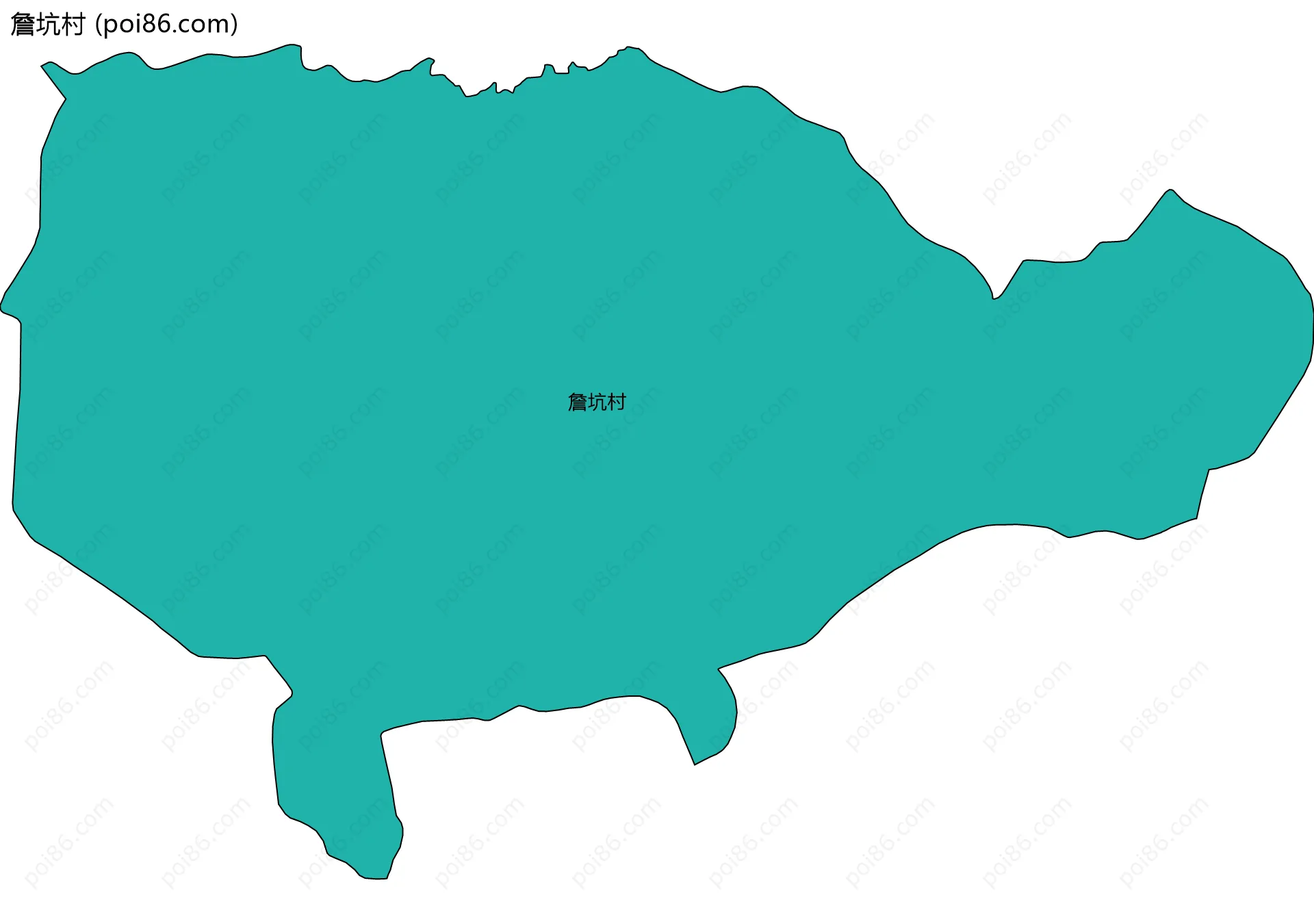 詹坑村边界地图