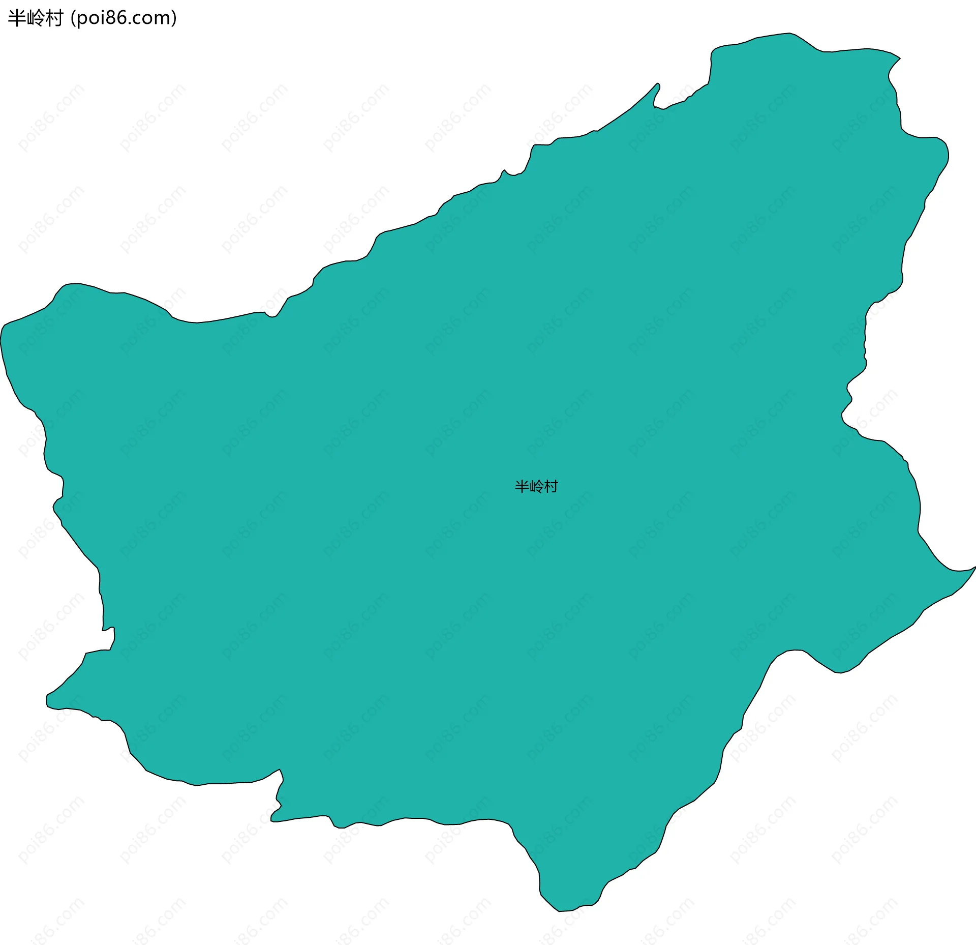 半岭村边界地图