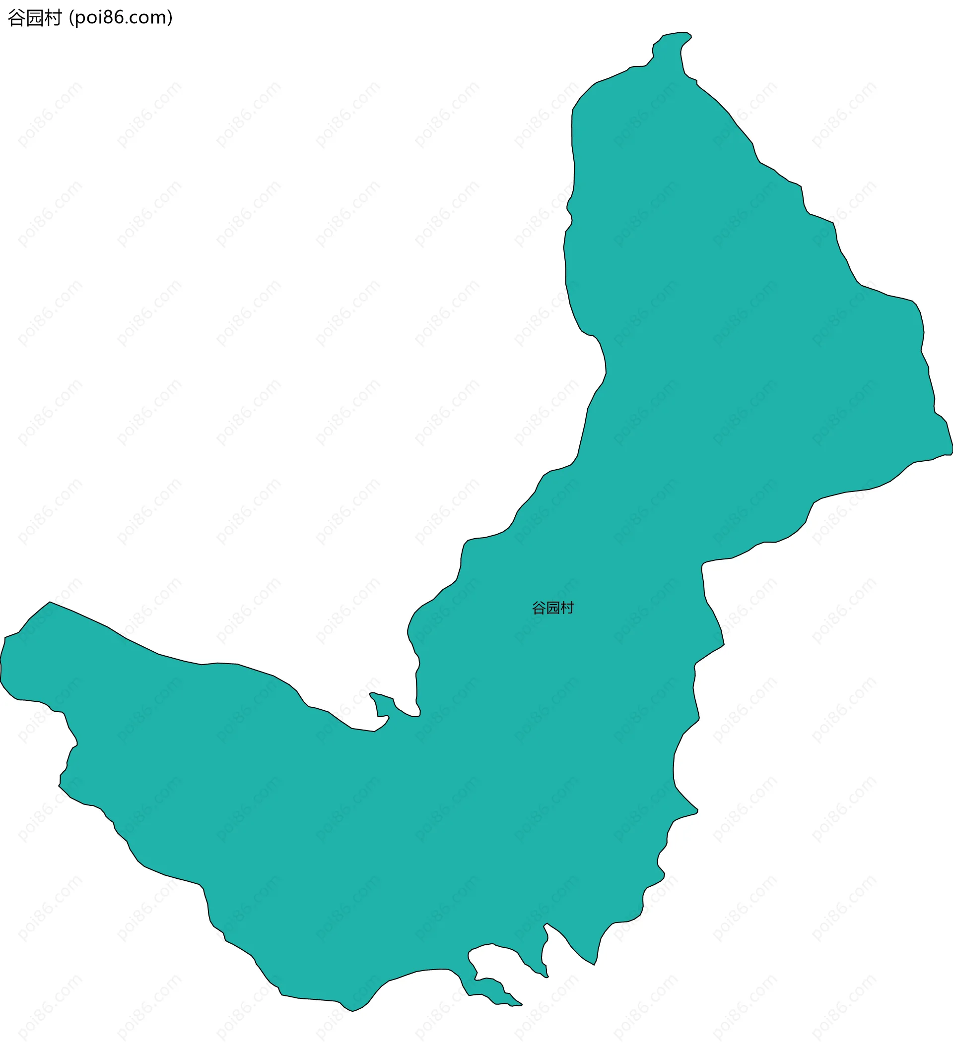 谷园村边界地图