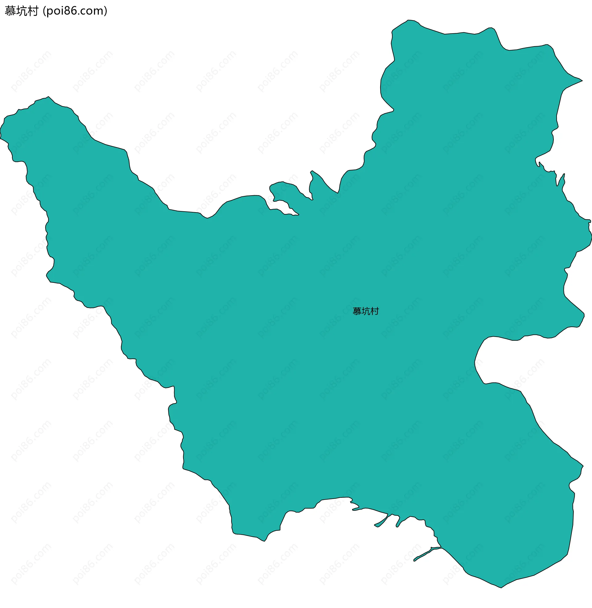 慕坑村边界地图