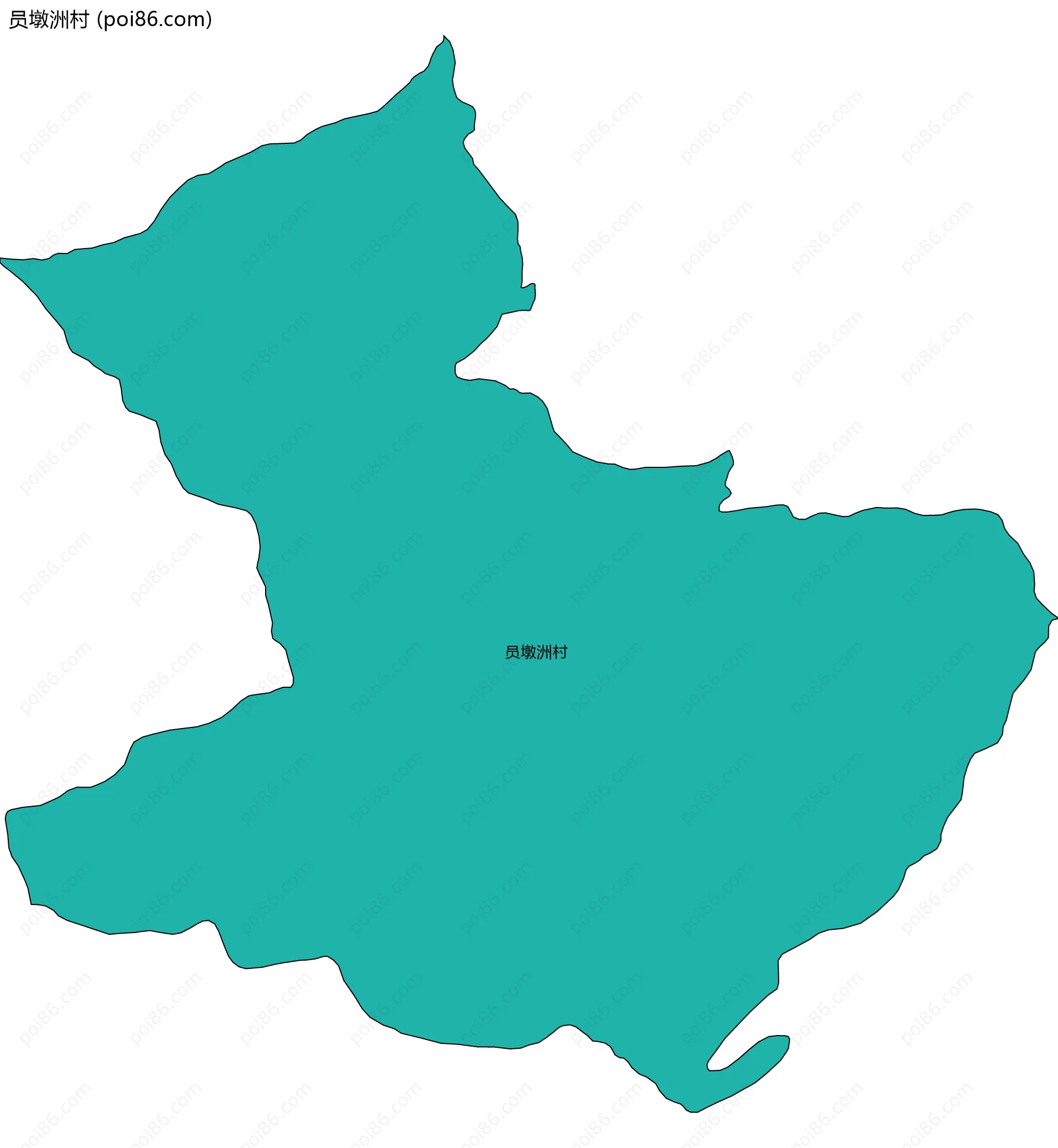 员墩洲村边界地图