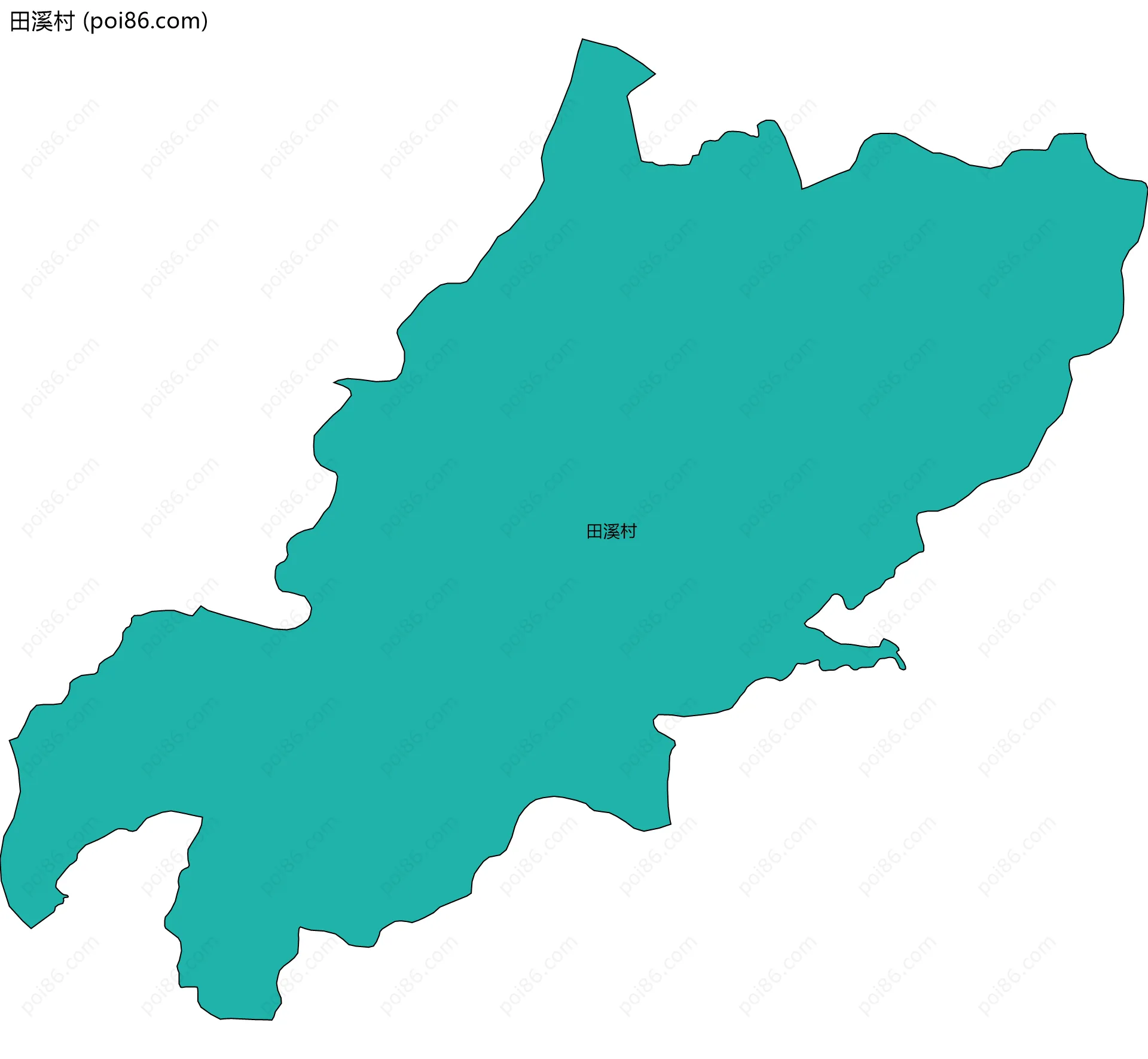 田溪村边界地图