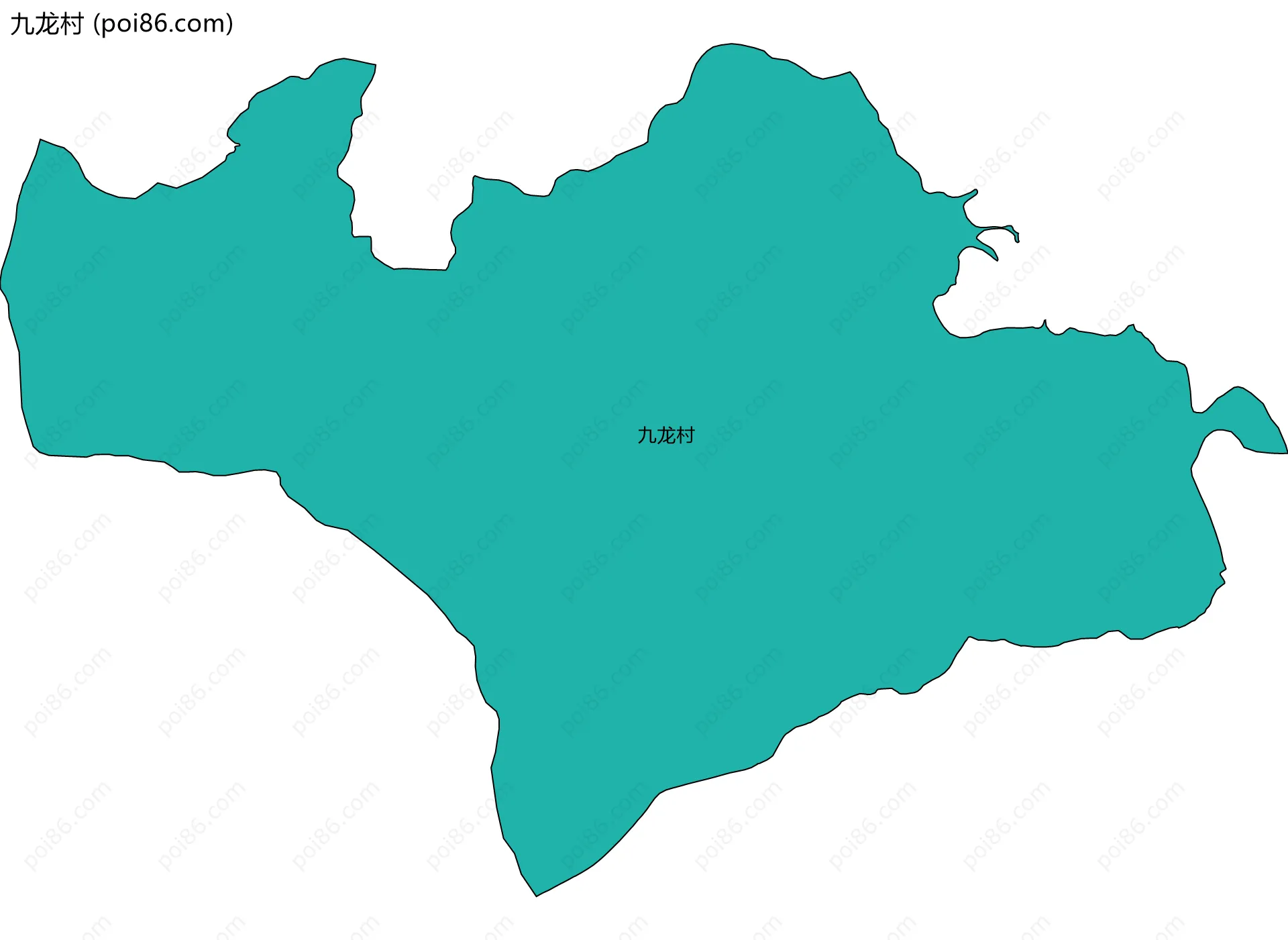 九龙村边界地图